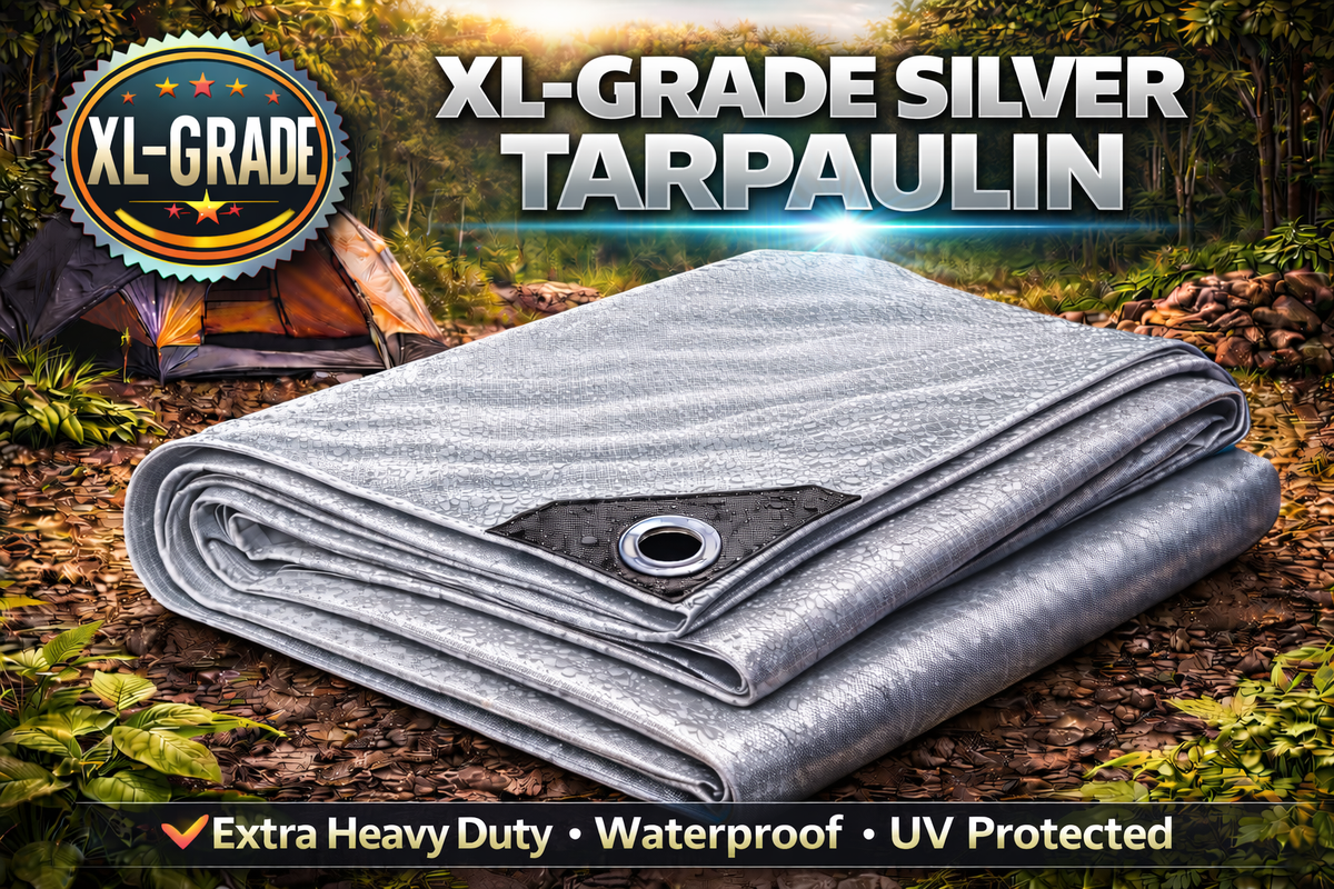 XL-Grade Silver Tarpaulin