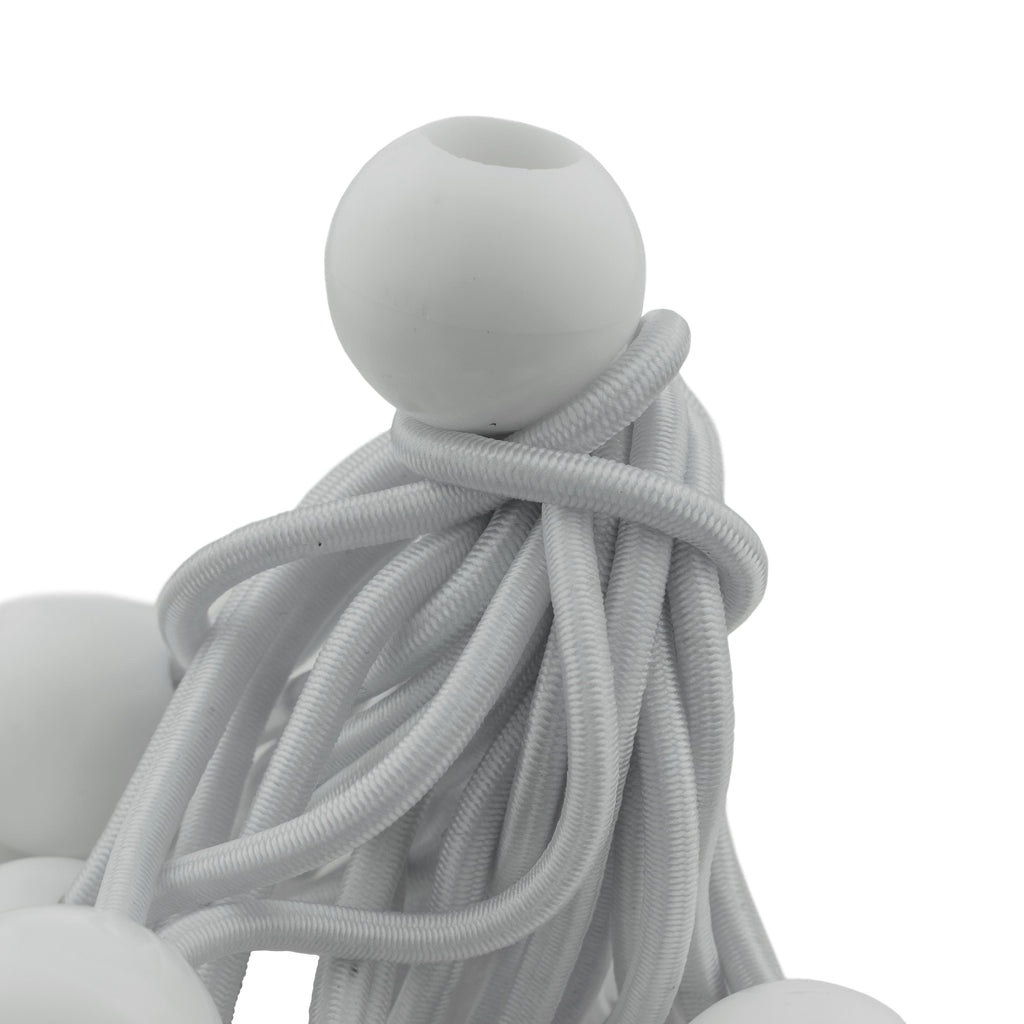 White Bungee Balls 4" Tarp Tarpaulin Tie Down Toggles Cord Tent Elastic Loops Fasteners Shock Cord Ball Tie-Downs_7