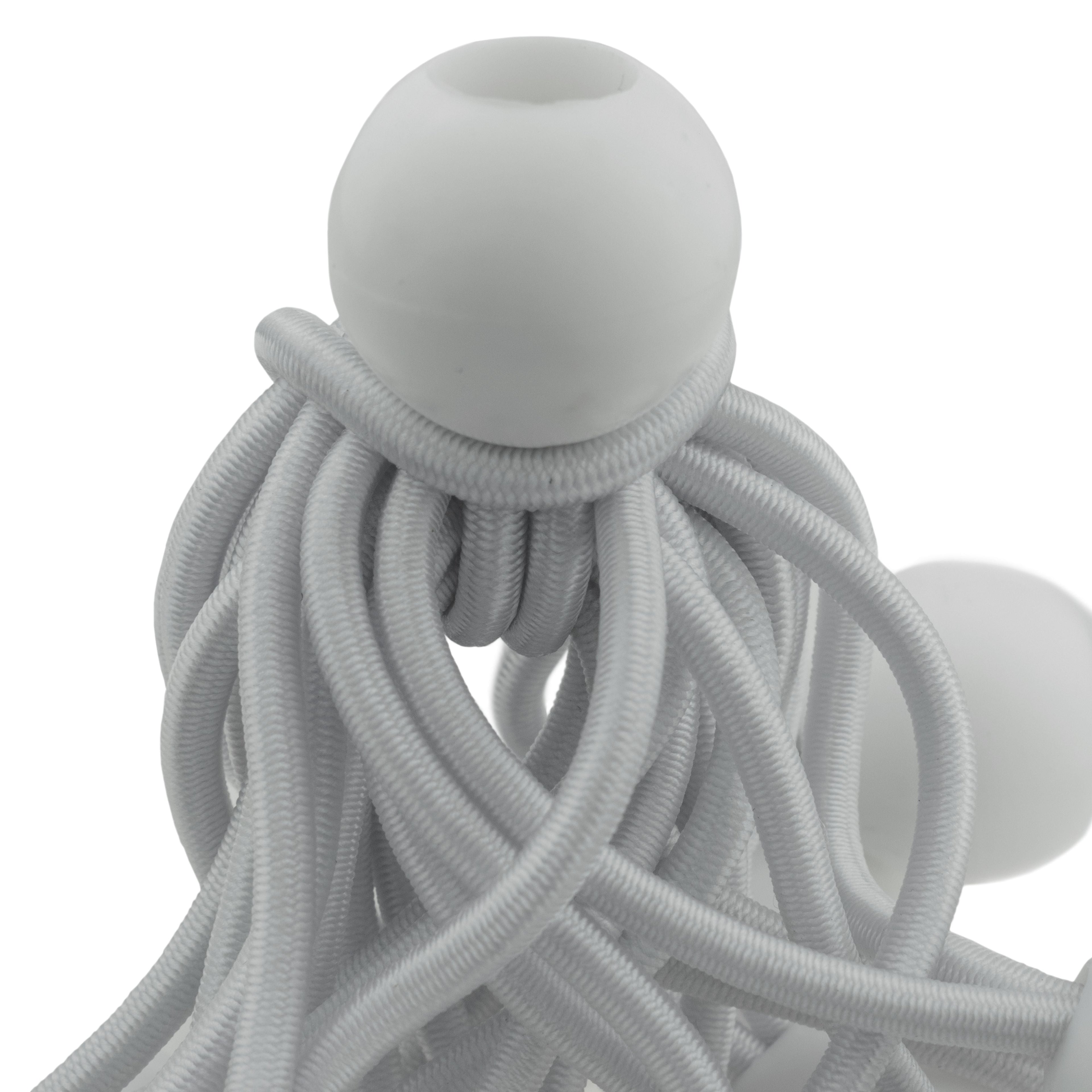 White Bungee Balls 4" Tarp Tarpaulin Tie Down Toggles Cord Tent Elastic Loops Fasteners Shock Cord Ball Tie-Downs_8