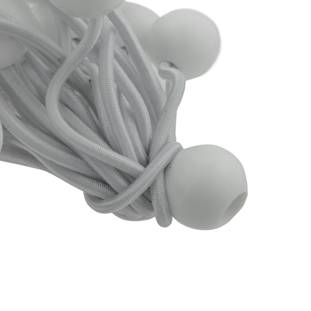 White Bungee Balls 4" Tarp Tarpaulin Tie Down Toggles Cord Tent Elastic Loops Fasteners Shock Cord Ball Tie-Downs_9