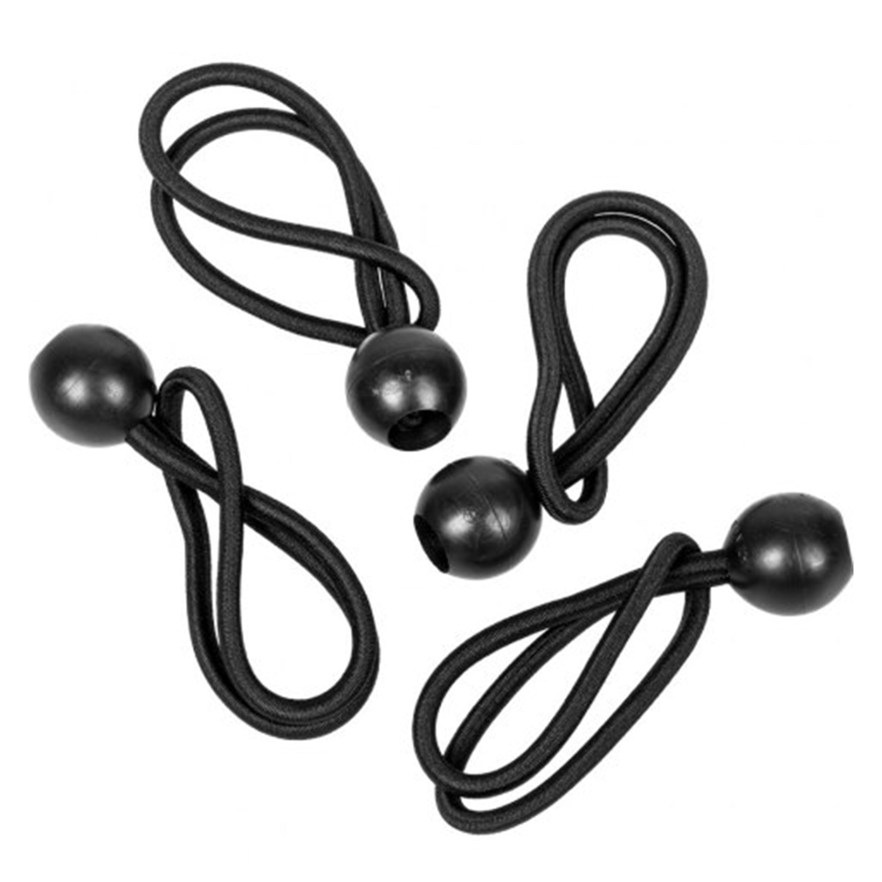 Black Bungee Balls 6" Tarp Tarpaulin Tie Down Toggles Cord Tent Elastic Loops Fasteners Shock Cord Ball Tie-Downs_5