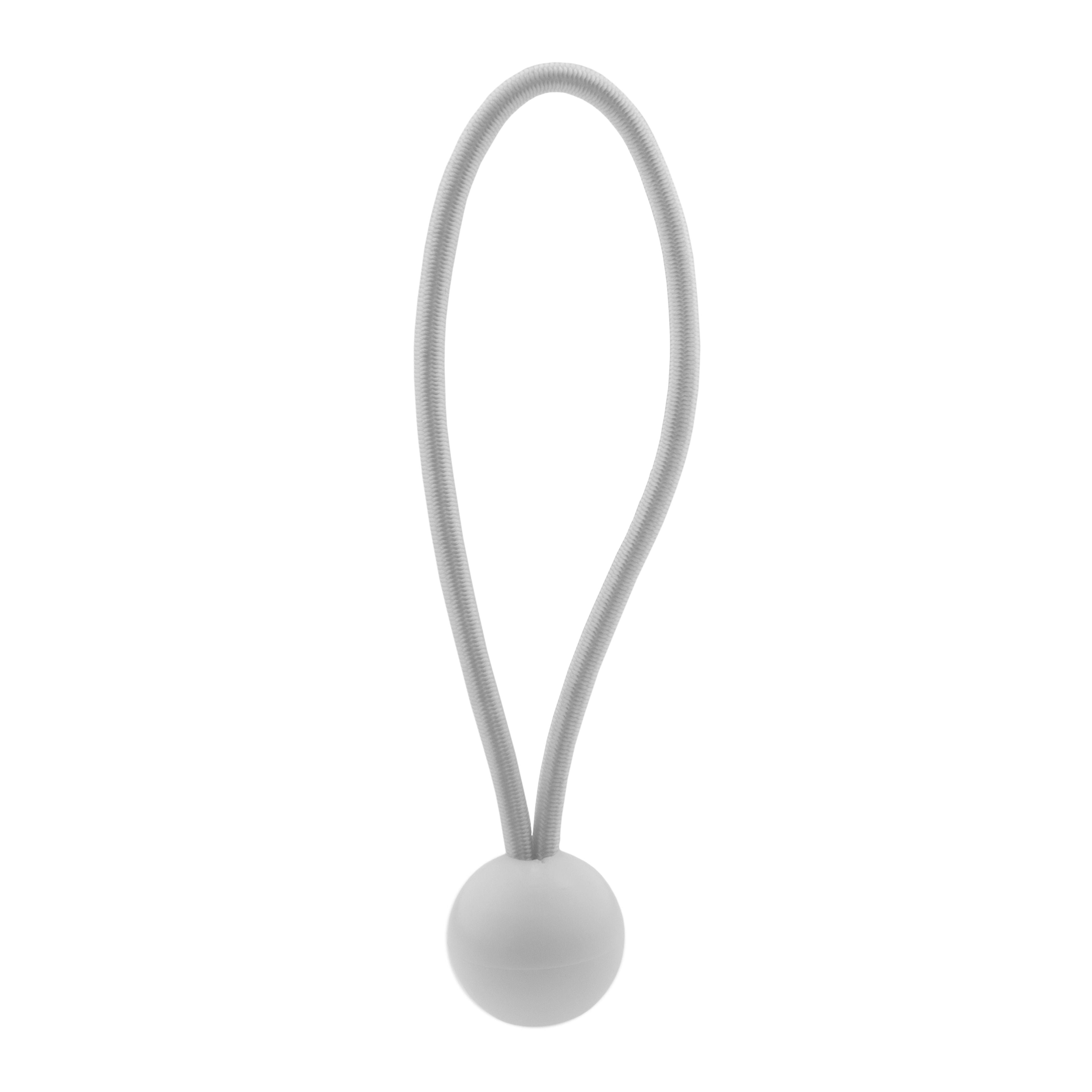 White Bungee Balls 6" Tarp Tarpaulin Tie Down Toggles Cord Tent Elastic Loops Fasteners Shock Cord Ball Tie-Downs_4