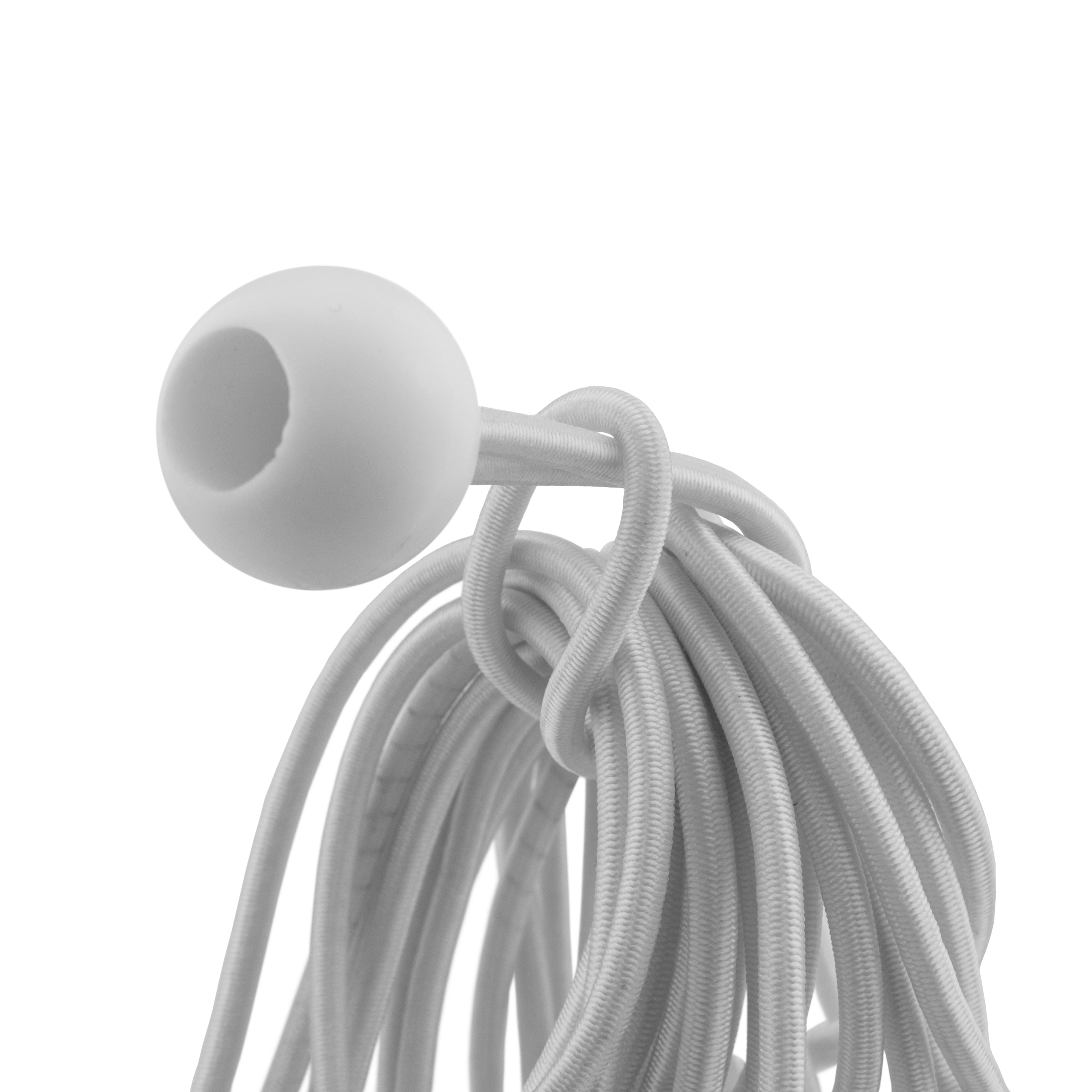 White Bungee Balls 6" Tarp Tarpaulin Tie Down Toggles Cord Tent Elastic Loops Fasteners Shock Cord Ball Tie-Downs_6
