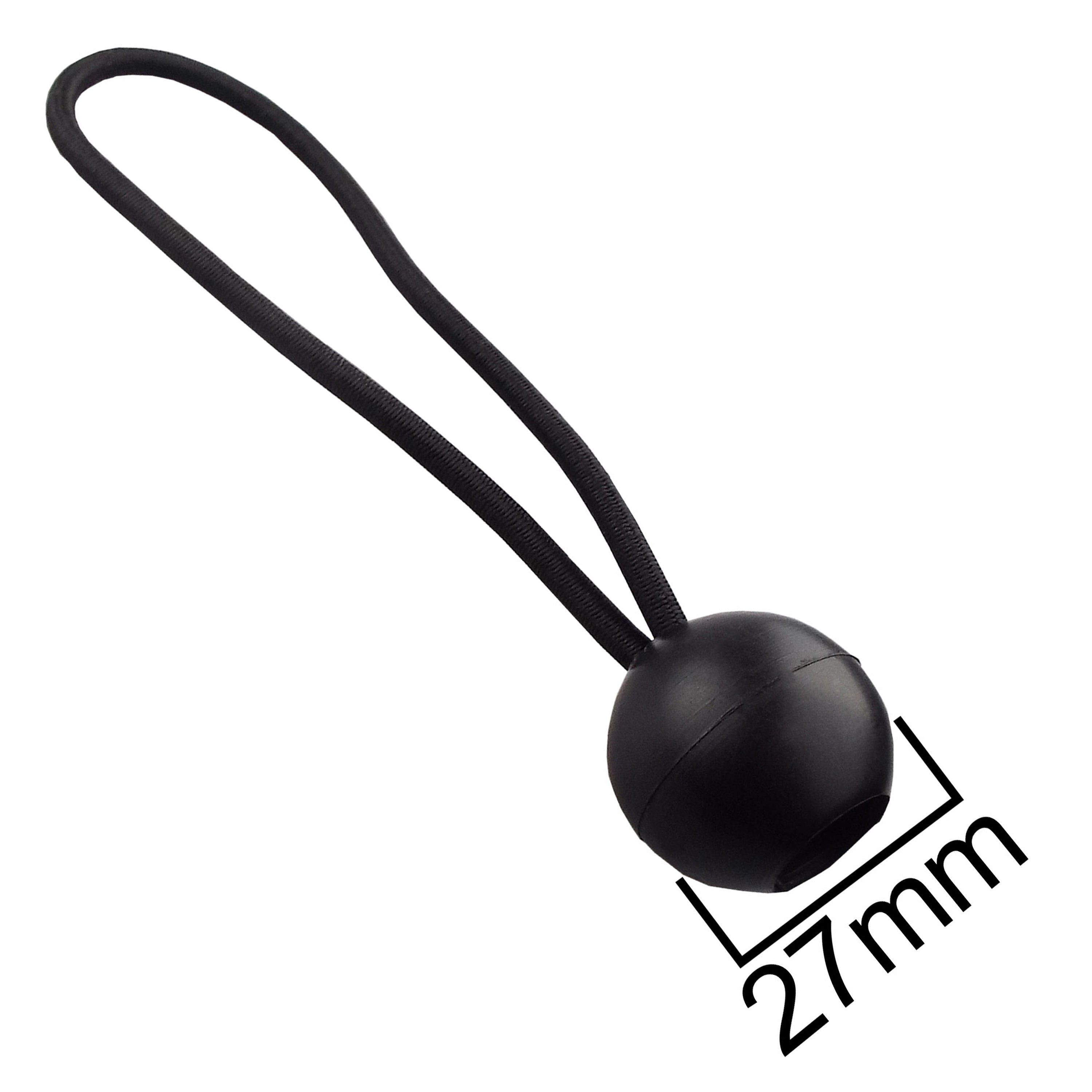Black Bungee Balls 8" Tarp Tarpaulin Tie Down Toggles Cord Tent Elastic Loops Fasteners Shock Cord Ball Tie-Downs_4