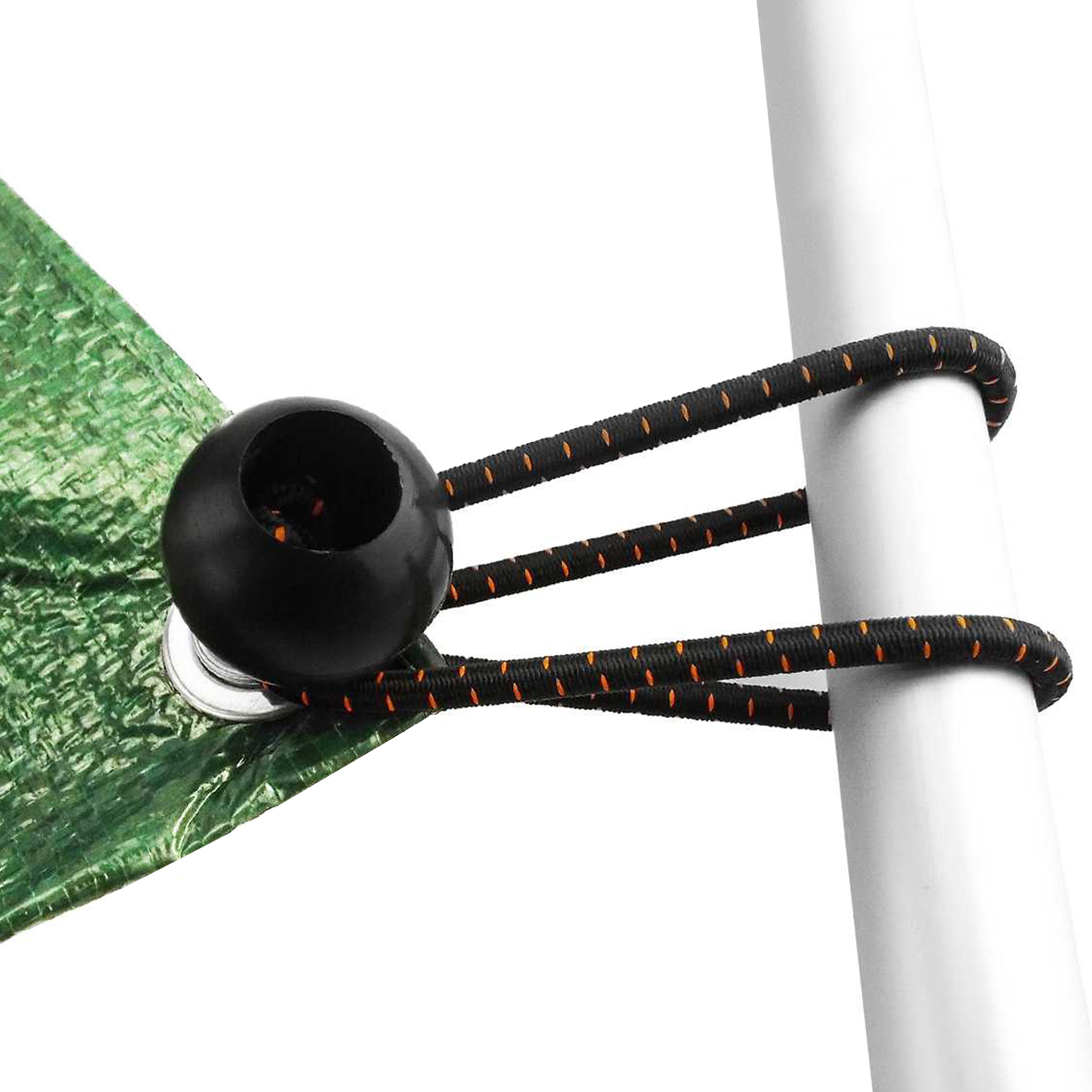 Black Bungee Balls (Mixed Size 4" 6" 10") Pack of 30 Multiple Length Tie Down Toggles Cord Tent Tarp Elastic Loops Fasteners Shock Cord_5