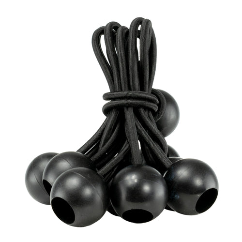 Black Bungee Balls (Mixed Size 6" 8" 10") Pack of 30 Multiple Length Tie Down Toggles Cord Tent Tarp Elastic Loops Fasteners Shock Cord_1