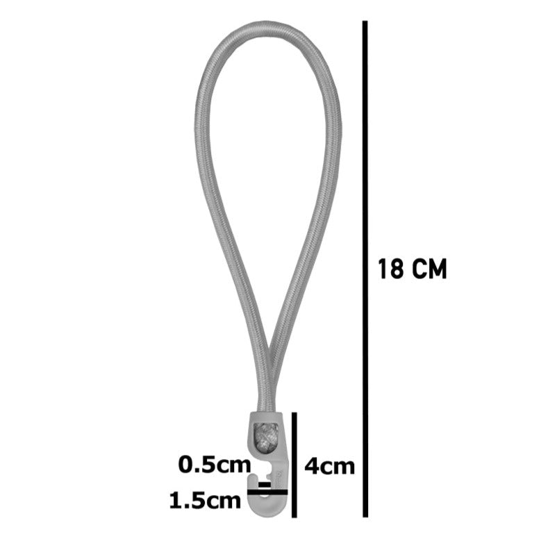 Bungee Cord Loop 18cm with Hook Tie Down Toggles Cord Tent Elastic Loops Fasteners Shock Cord_2