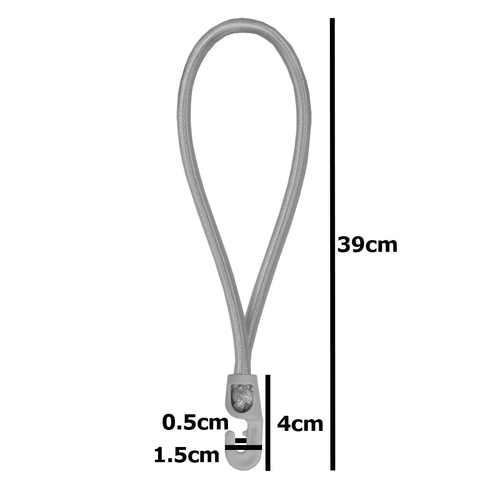 Bungee Cord Loop 40cm with Hook Tie Down Toggles Cord Tent Elastic Loops Fasteners Shock Cord_2