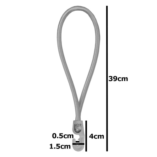 Bungee Cord Loop 40cm with Hook Tie Down Toggles Cord Tent Elastic Loops Fasteners Shock Cord_2