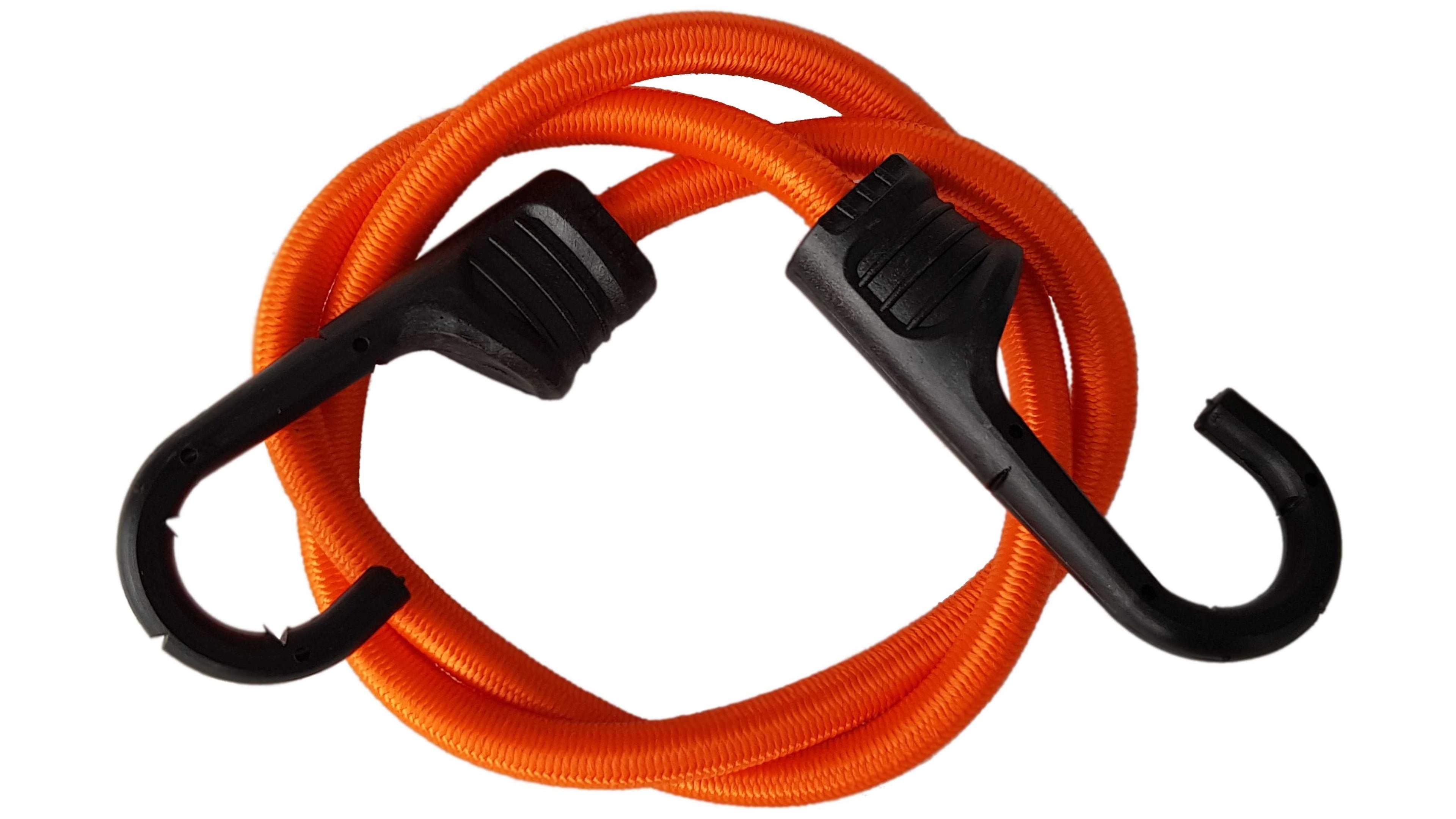 Bungee Cord 80cm with PVC-Coated Metal Hooks Shock Cord Elasticated Stretch Elastic String Rope Gripper Hold-Down Securing_2