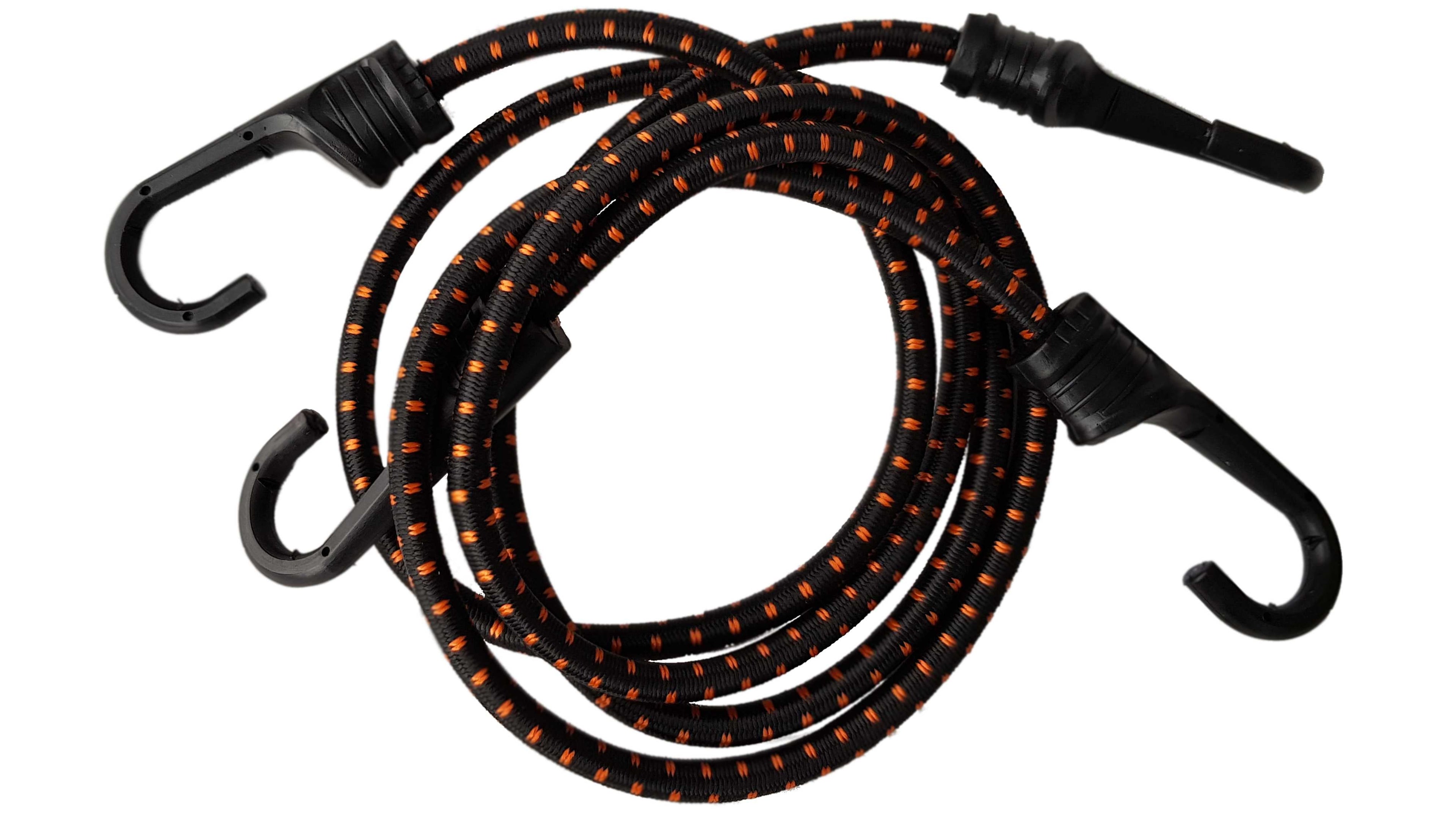 Bungee Cord 100cm with PVC-Coated Metal Hooks Shock Cord Elasticated Stretch Elastic String Rope Gripper Hold-Down Securing_3