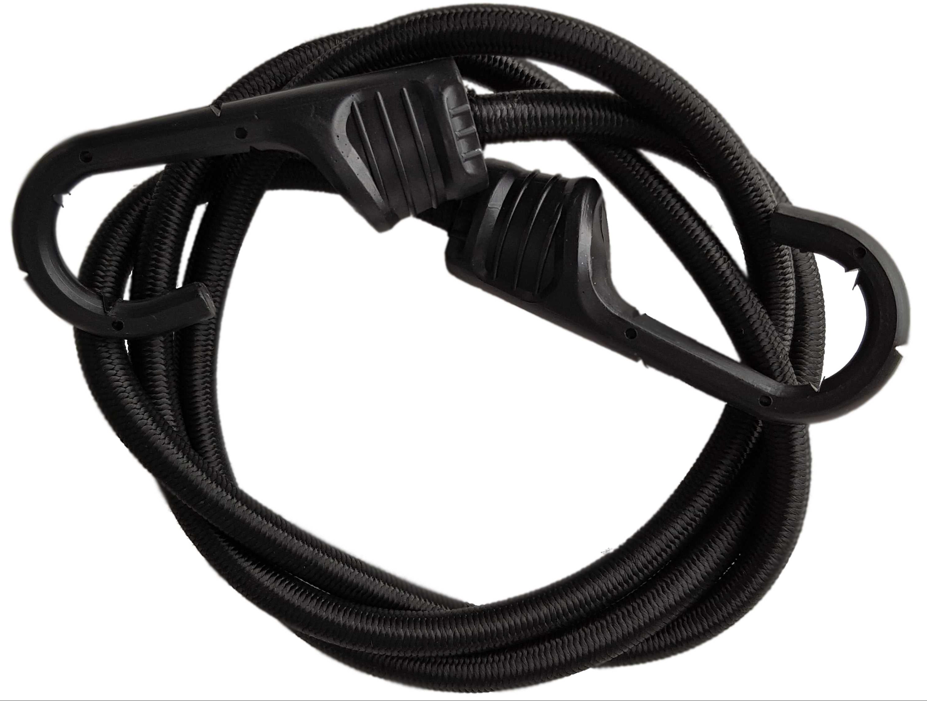 Bungee Cord 120cm with PVC-Coated Metal Hooks Shock Cord Elasticated Stretch Elastic String Rope Gripper Hold-Down Securing_2