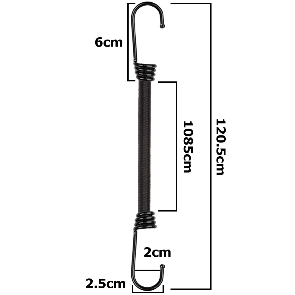 Bungee Cord with Metal Hooks 120cm Stretch Elasticated Elastic Rope Tie-Down Outdoor Tarp Cargo Strap_4