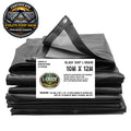 L-Grade Black Tarpaulin Heavy Duty Tarp Cover Outdoor Garden Waterproof Sheet 10m x 12m (1)