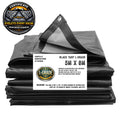 L-Grade Black Tarpaulin Heavy Duty Tarp Cover Outdoor Garden Waterproof Sheet 5m x 8m (1)
