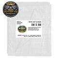 M-Grade White Tarp Tarpaulin Groundsheet Cover Camping Waterproof Sheeting 5m x 8m Reinforced Corners and 0.5m Interval Eyelets