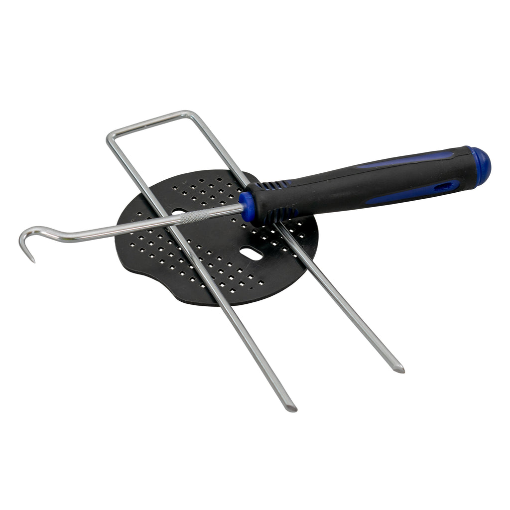 Metal Pegs with Buffer Washer Set Blue and Rubber Mallet Hold Down Pegs Securing Pin Staples_2