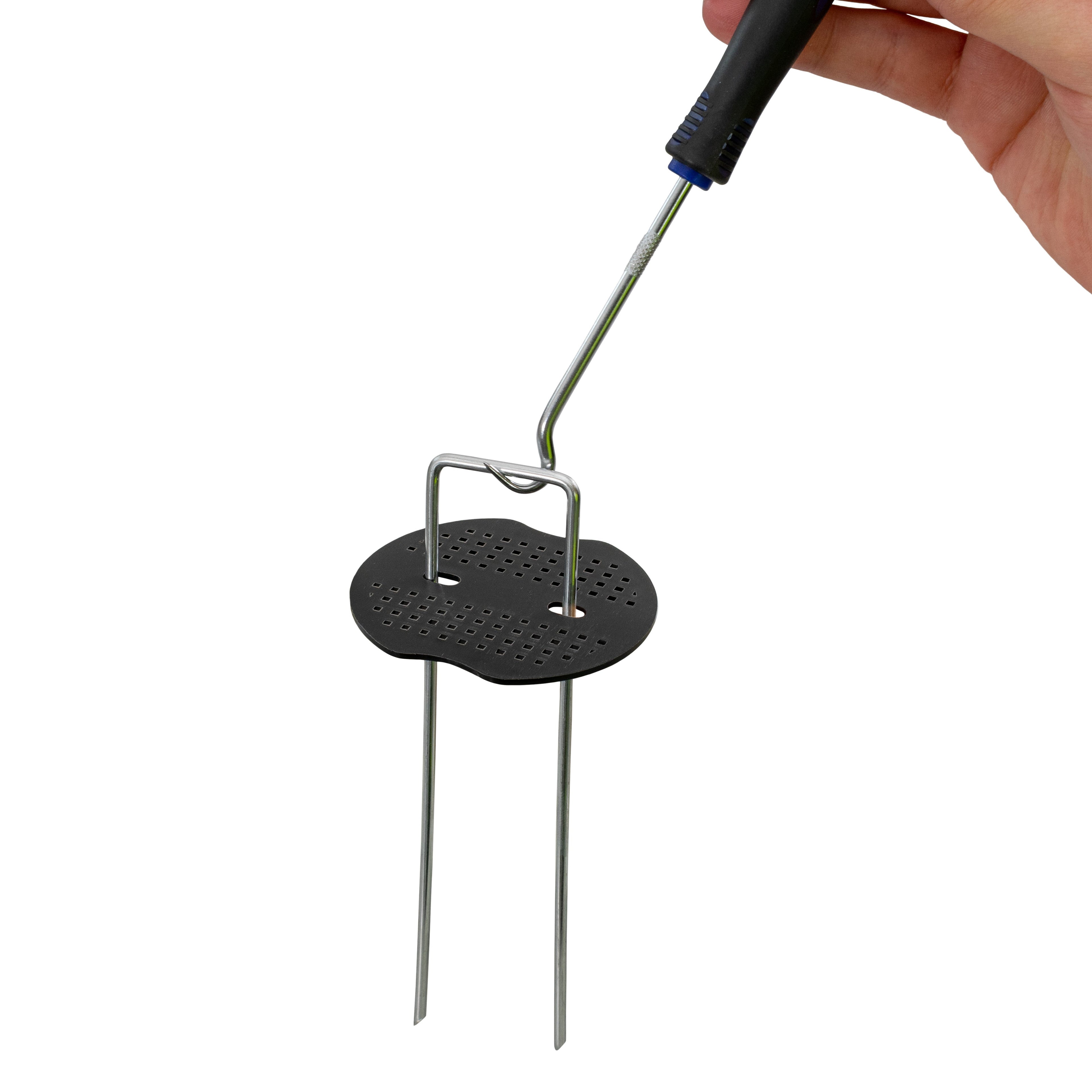 Metal Pegs with Buffer Washer Set Red and Rubber Mallet Hold Down Pegs Securing Pin Staples_23
