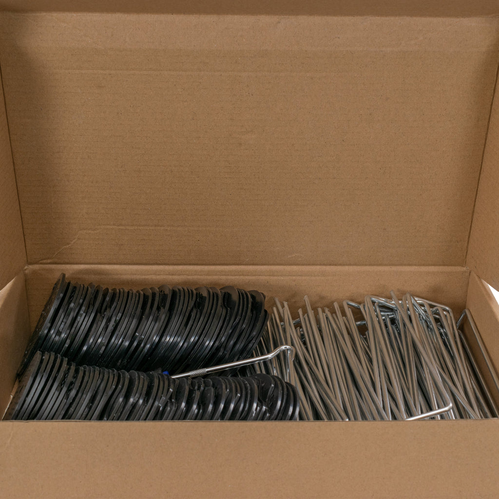 Metal Pegs (6"/150mm) with Buffer Washer and Blue Removal Tool Set Hold Down Pegs Securing Pin Staples_3
