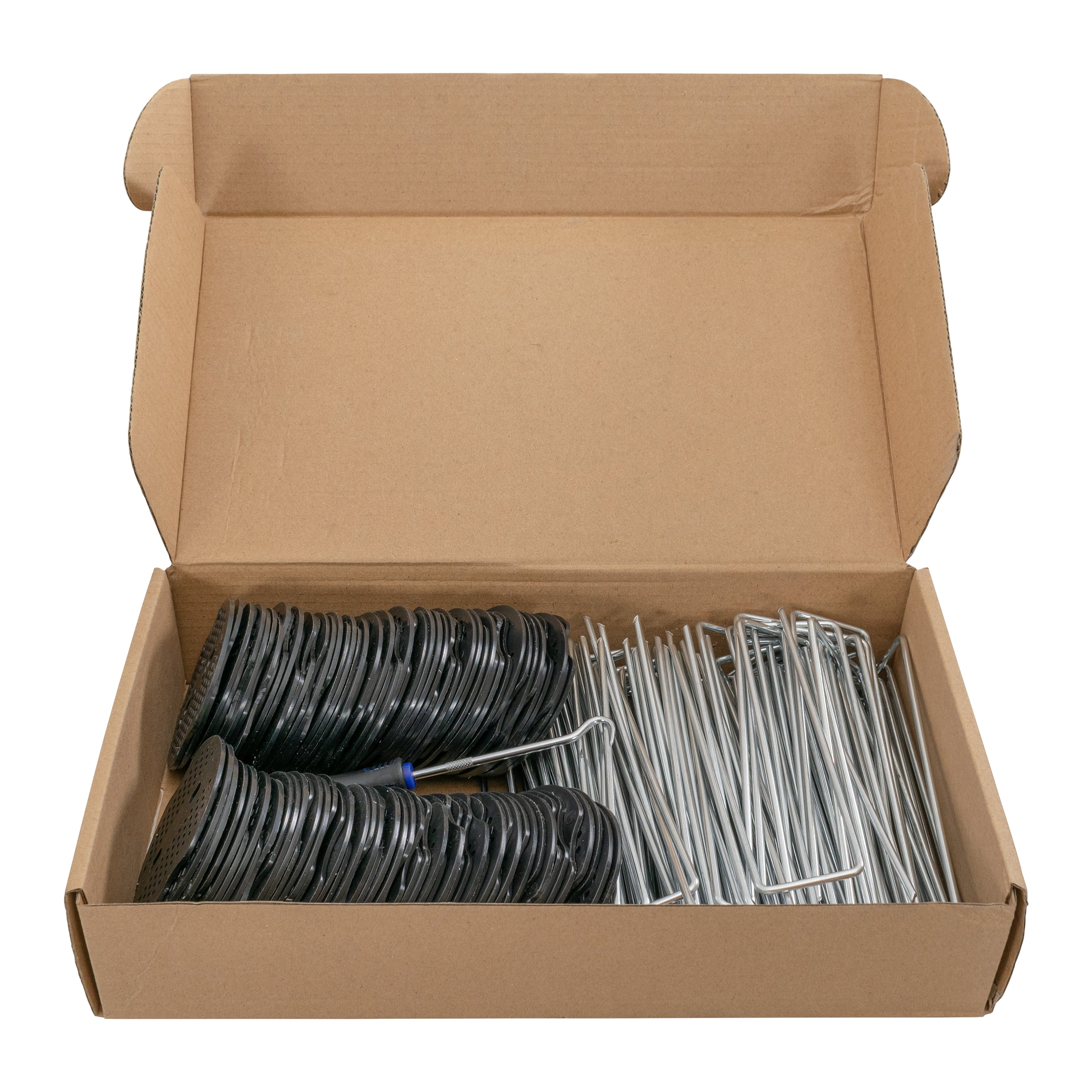 Metal Pegs with Buffer Washer Set Red and Rubber Mallet Hold Down Pegs Securing Pin Staples_14