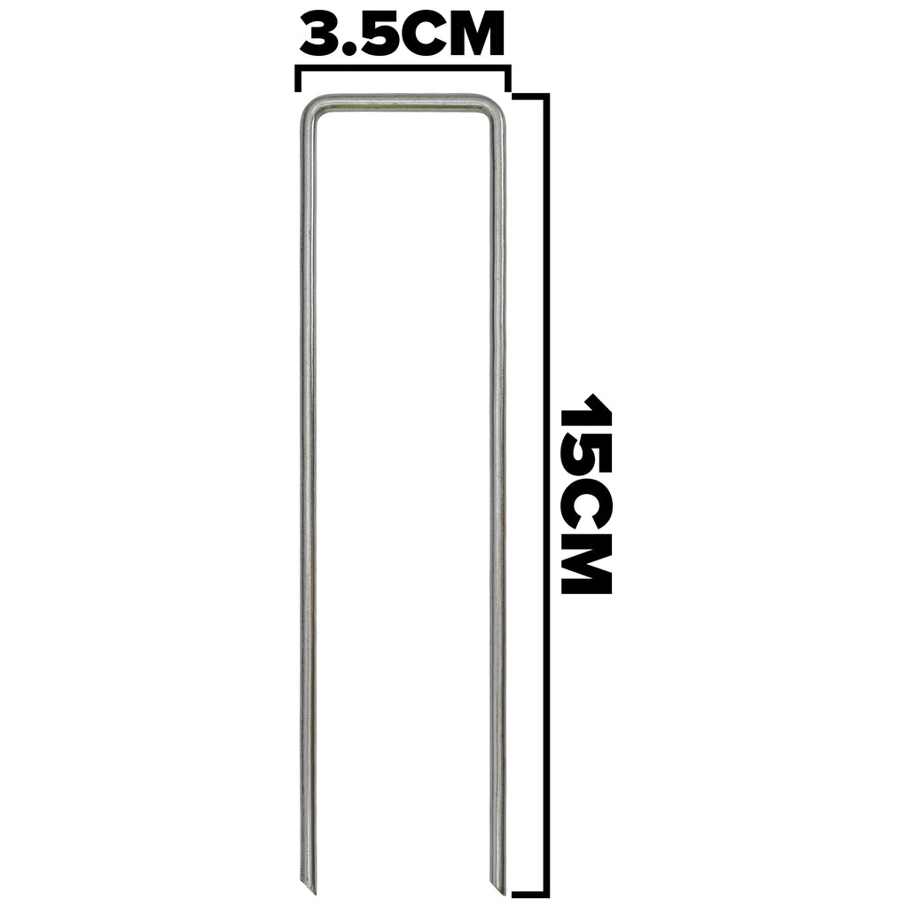 Metal Pegs (6"/150mm) with Buffer Washer and Red Removal Tool Set Hold Down Pegs Securing Pin Staples_25