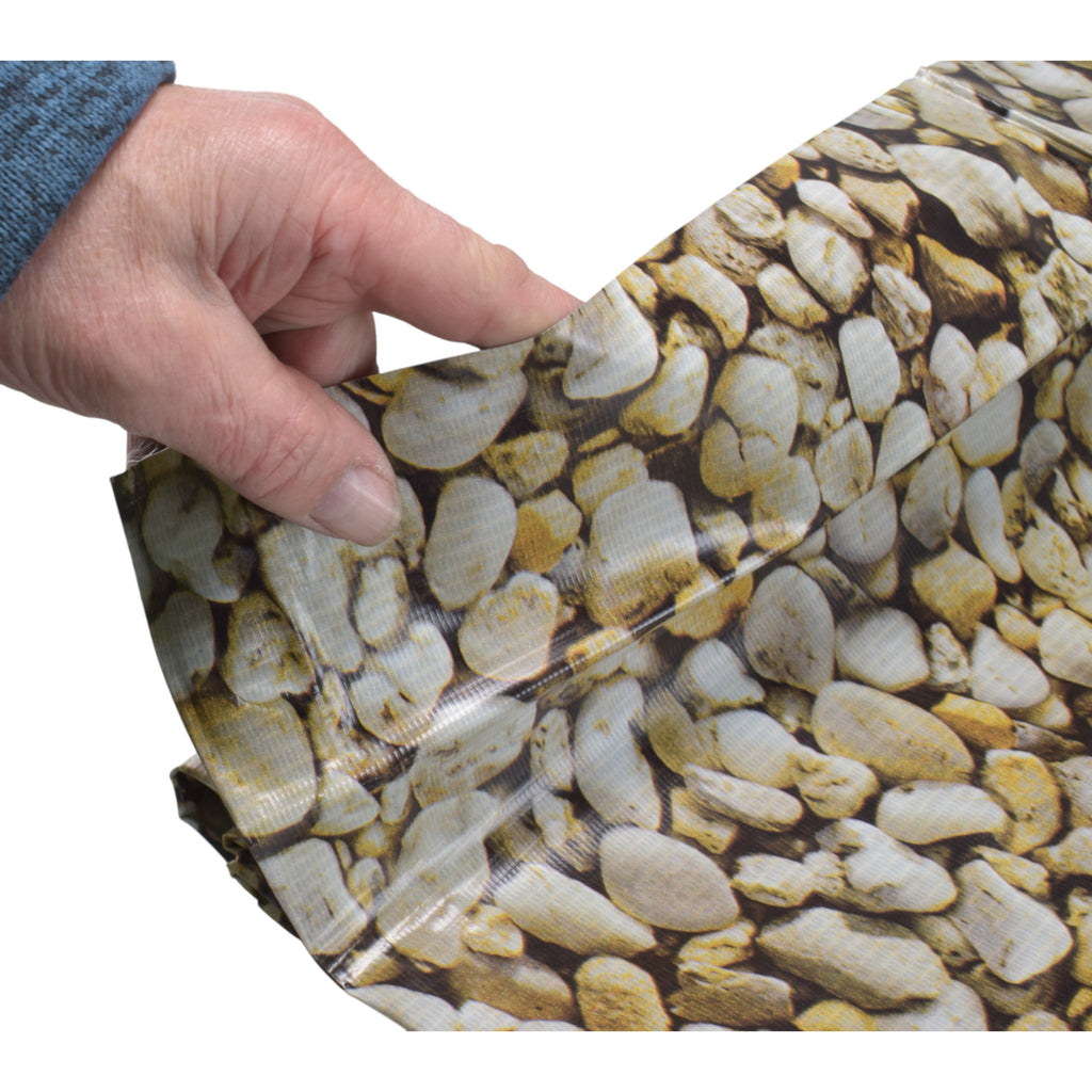 PVC Pebble Stone Rock Print Pond Liner Lining Material Fabric Leak Proof Fish Nature Pool Water Feature Realistic Flooring Outdoor Garden_5