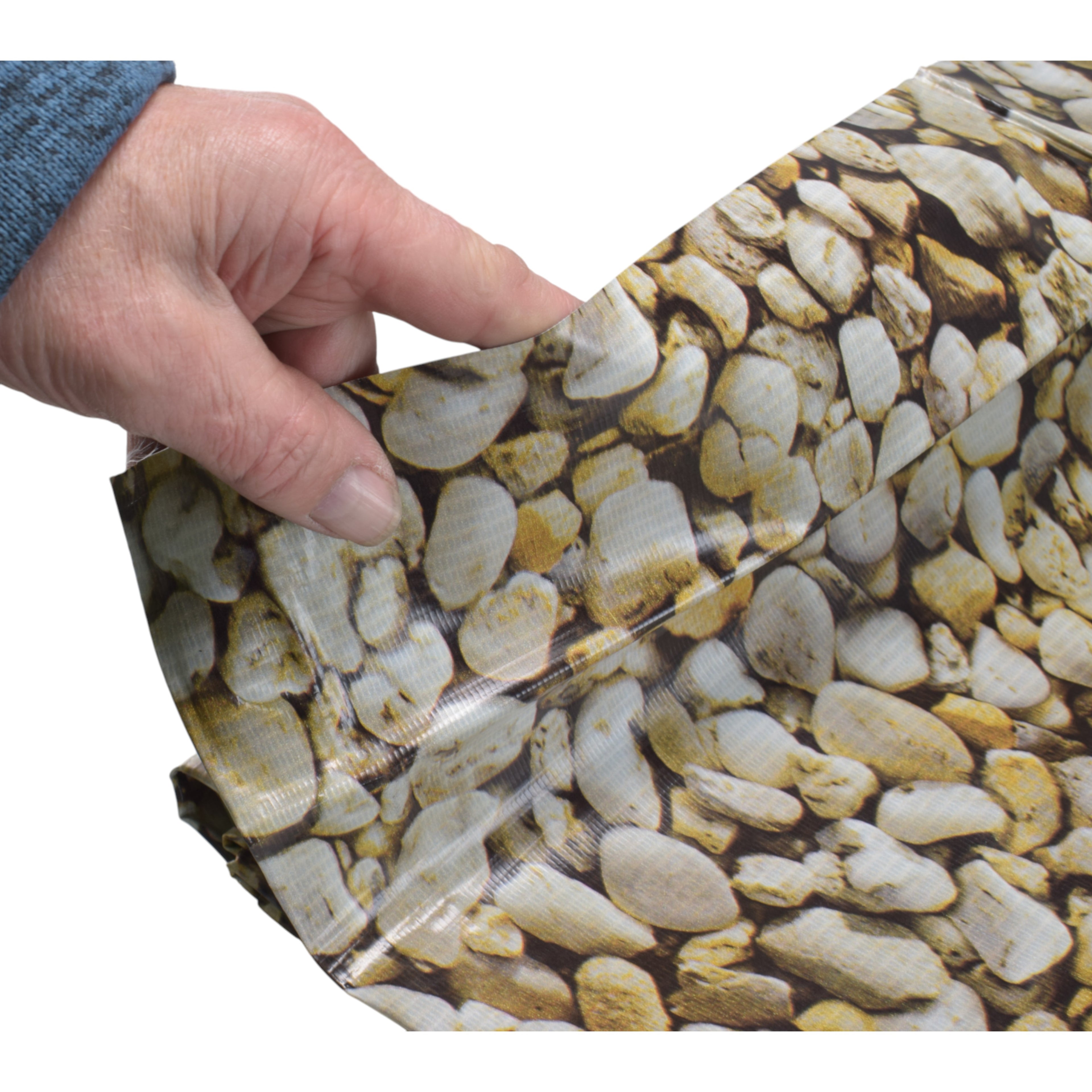 PVC Pebble Stone Rock Print Pond Liner Lining Material Fabric Leak Proof Fish Nature Pool Water Feature Realistic Flooring Outdoor Garden_5