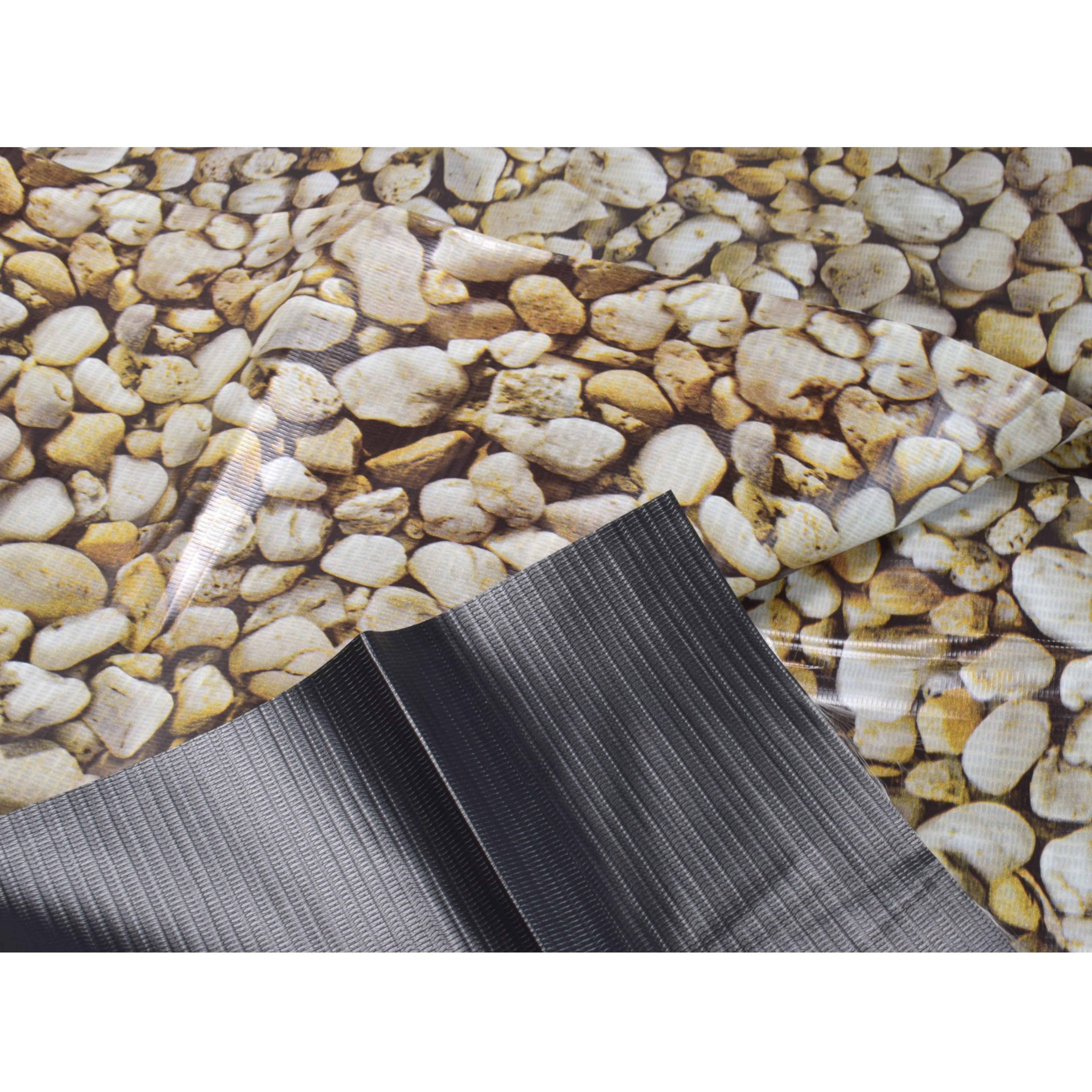 PVC Pebble Stone Rock Print Pond Liner Lining Material Fabric Leak Proof Fish Nature Pool Water Feature Realistic Flooring Outdoor Garden_7