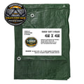 S-Grade Tarp Green Tarpaulin 50g Lightweight Waterproof Cover rain sheet 4m x 4m eyelets every 0.5m and reinforced corners