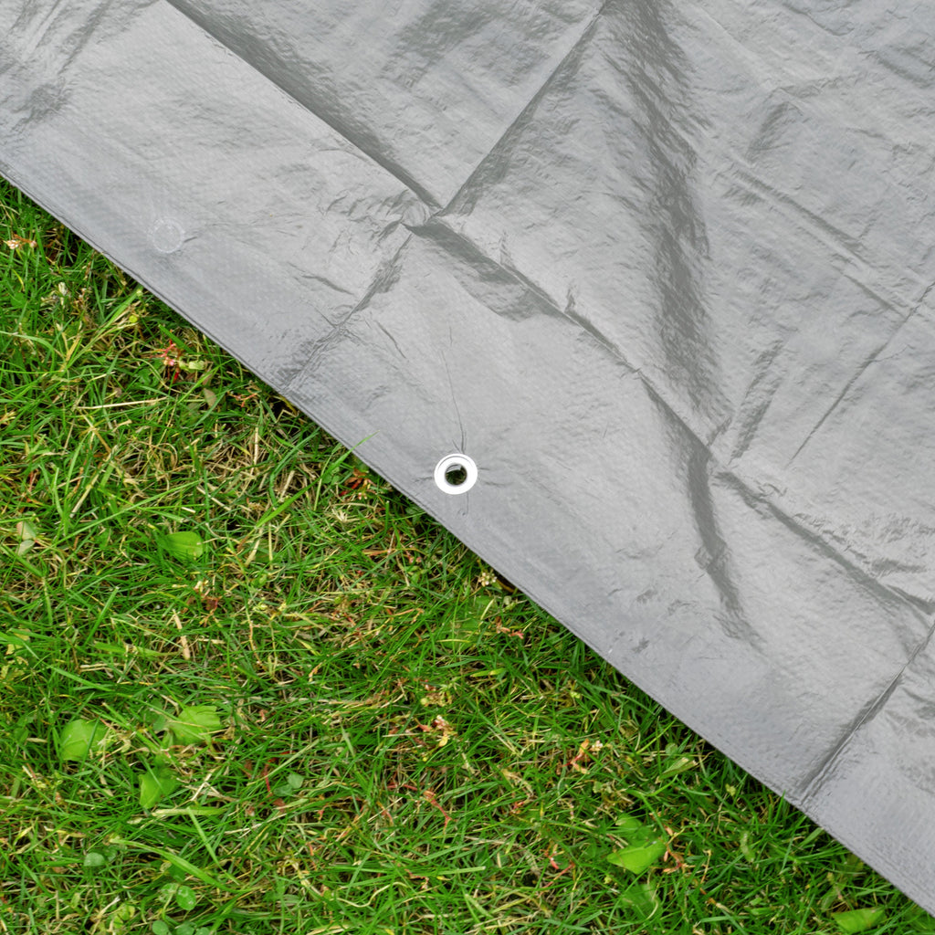S-Grade Grey Tarpaulin 1m x 1m Tarp Groundsheet Waterproof Lightweight Cover Rain Sheet_11