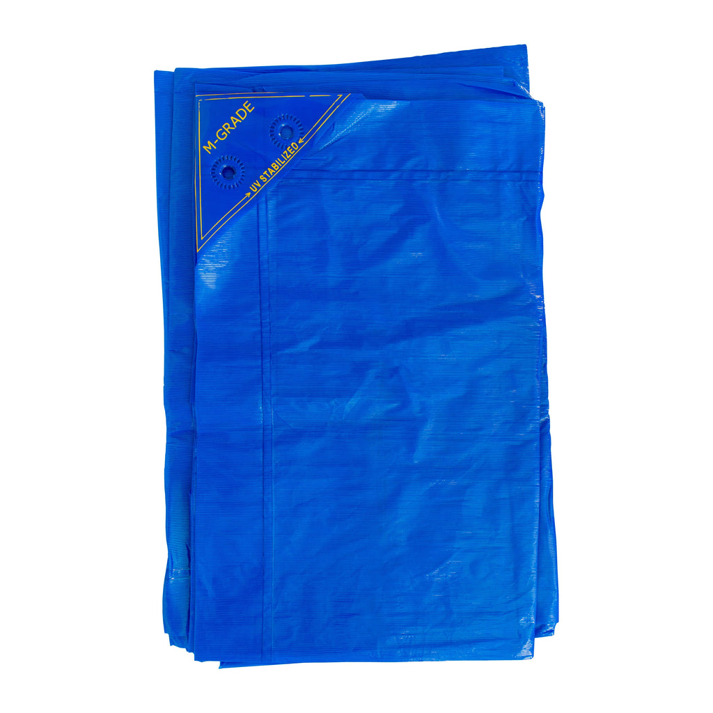 M-Grade Blue LLDPE Tarpaulin 4m x 5m Tarp Sheet Cover Waterproof All-weather Cover Outdoor Sheeting Flexible Sheet_5
