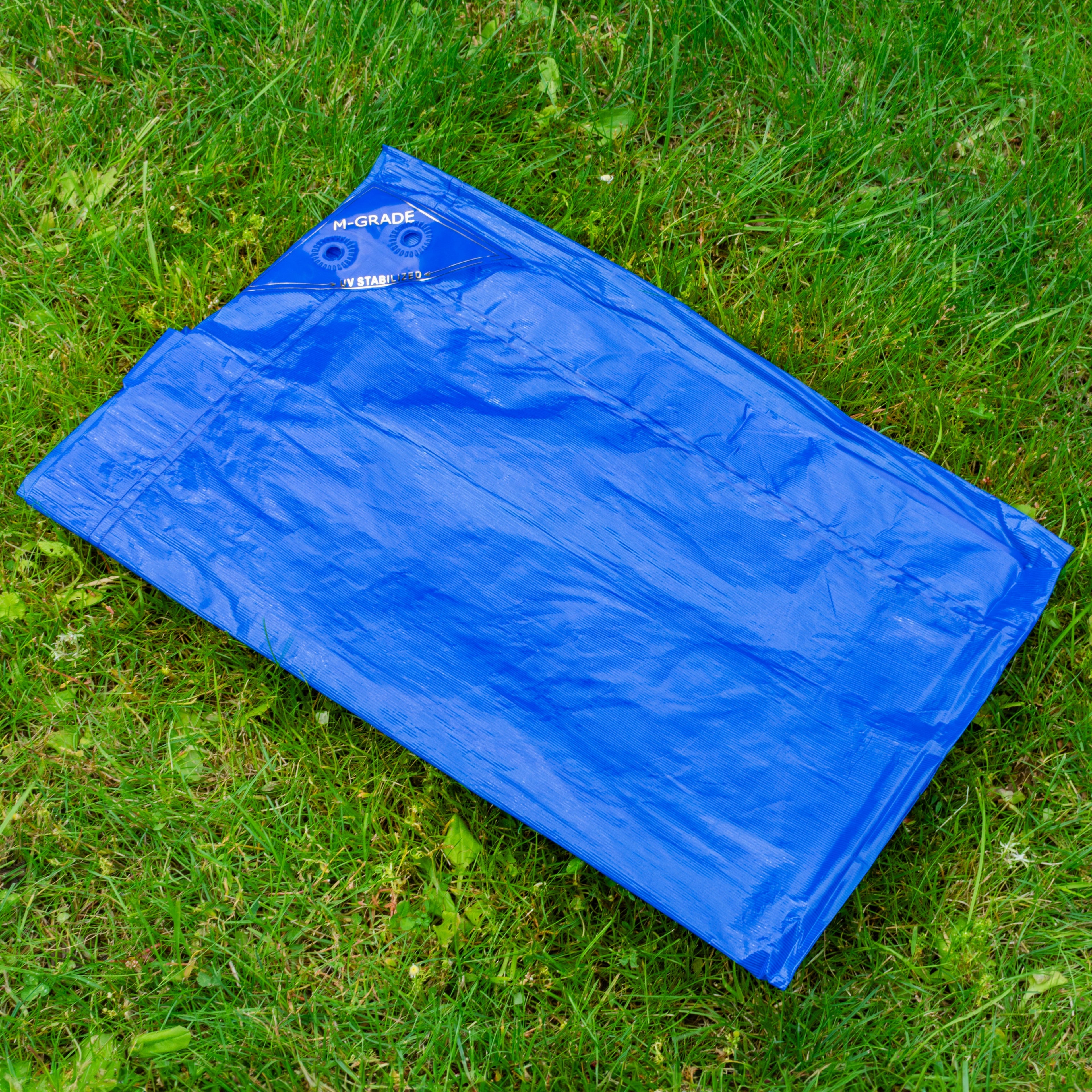M-Grade Blue LLDPE Tarpaulin 3m x 4m Tarp Sheet Cover Waterproof All-weather Cover Outdoor Sheeting Flexible Sheet_3