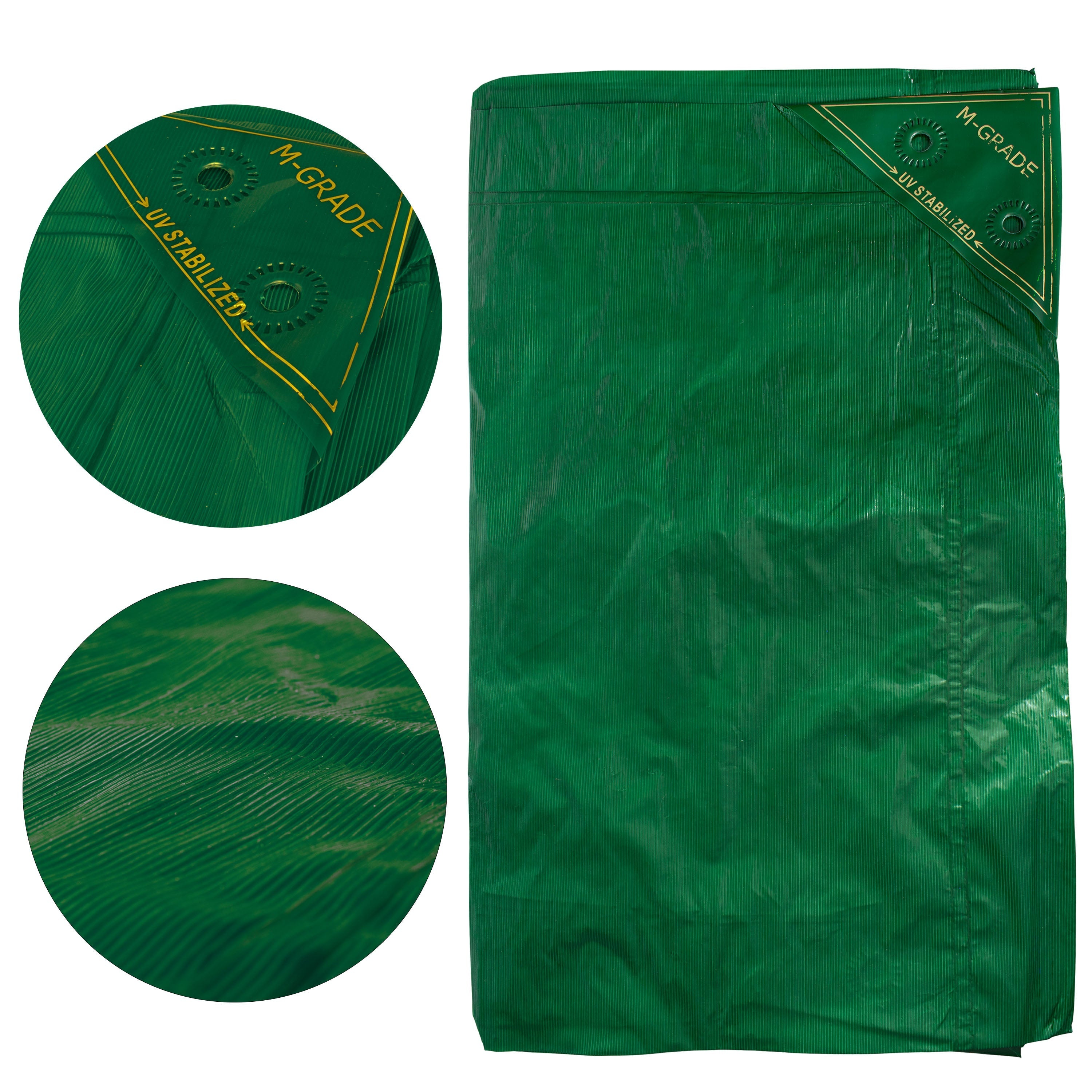 M-Grade Green LLDPE Tarpaulin 3m x 3m Waterproof Weatherproof Tarp Cover Tear-resistant Construction Site Tarp Outdoor Sheet_2