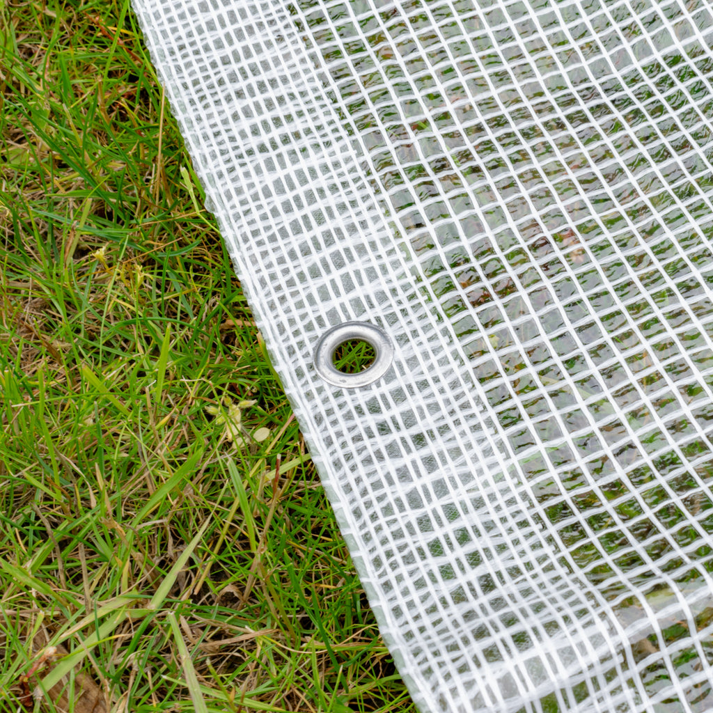 M-Grade Clear Tarpaulin 1m x 1m Reinforced Thread Monotex Tarp Transparent See Through Waterproof Protective Cover_6