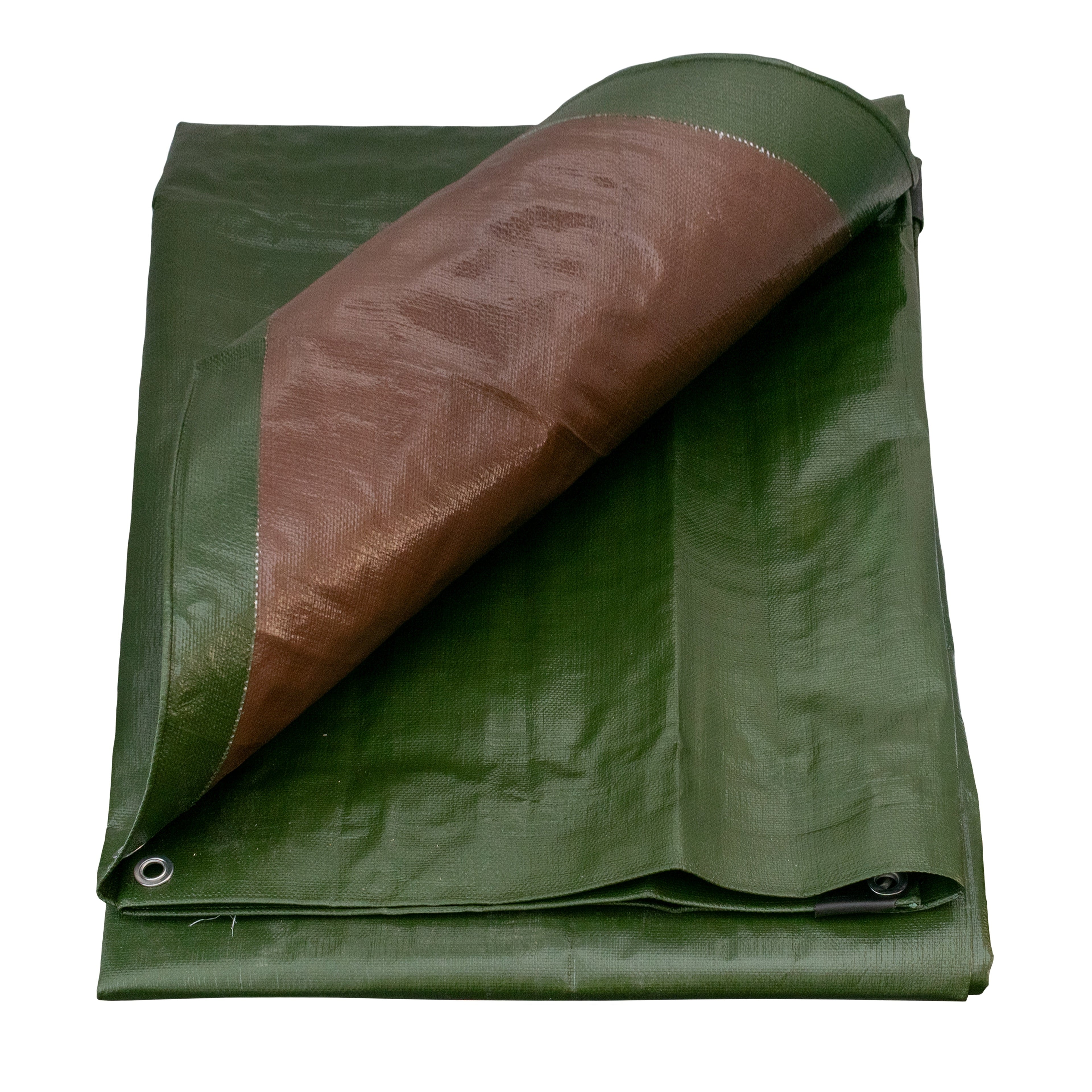 L-Grade Green Brown Tarpaulin 6m x 8m Big Durable Strong Tarp Reinforced Boat Outdoor Cover Groundsheet Sheeting Material Camping_7