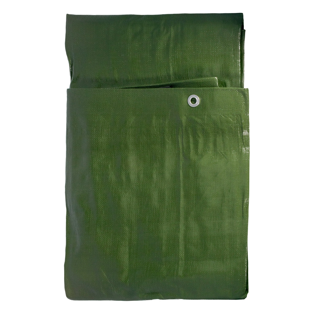 L-Grade Green Brown Tarpaulin 1m x 1m Garden Cover Outdoor Sheeting Groundsheet Camping Reinforced Corners and Eyelets_8