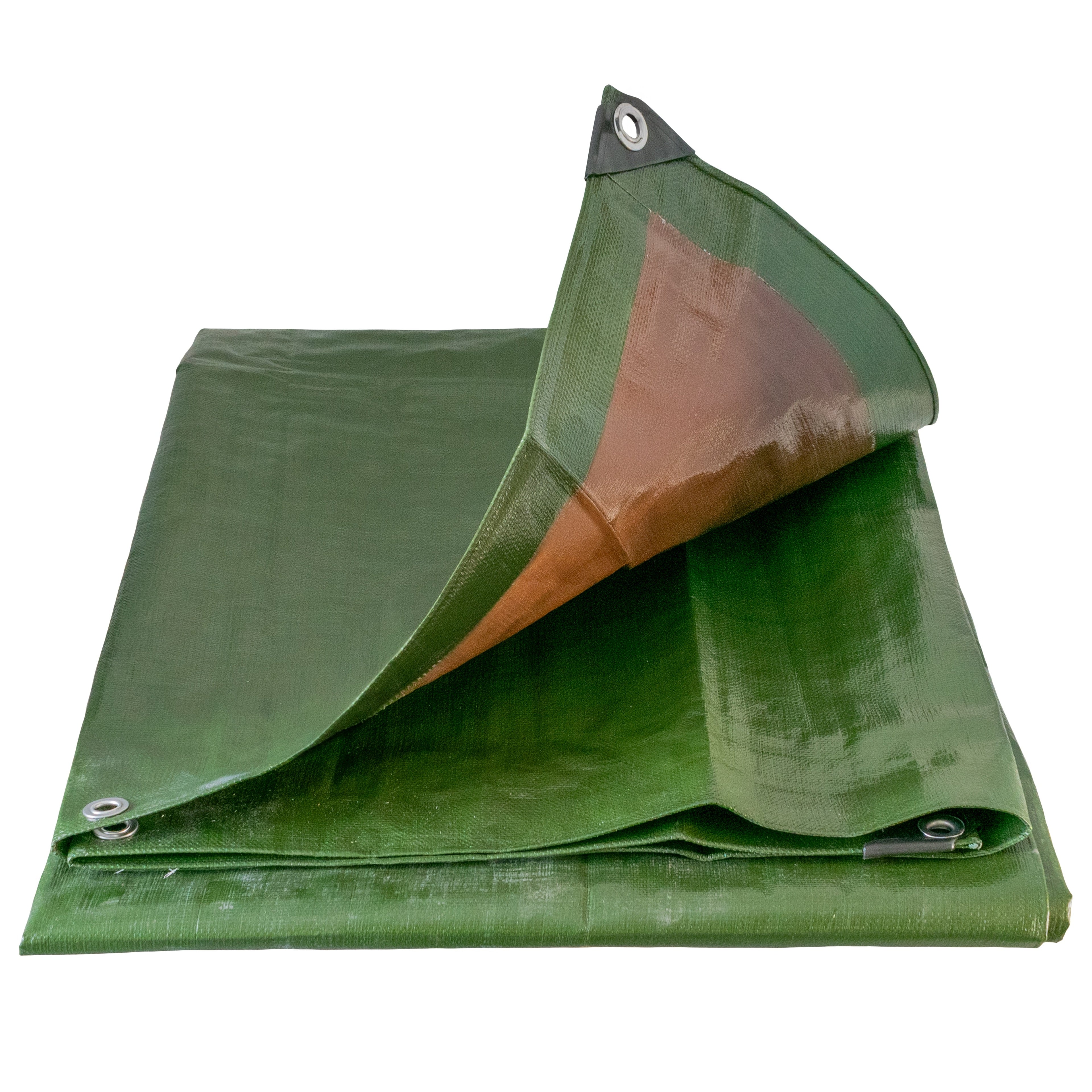 L-Grade Green Brown Tarpaulin 5m x 6m Large Heavy Duty Outdoor Cover Tarp Sheet Protective Sheeting_8