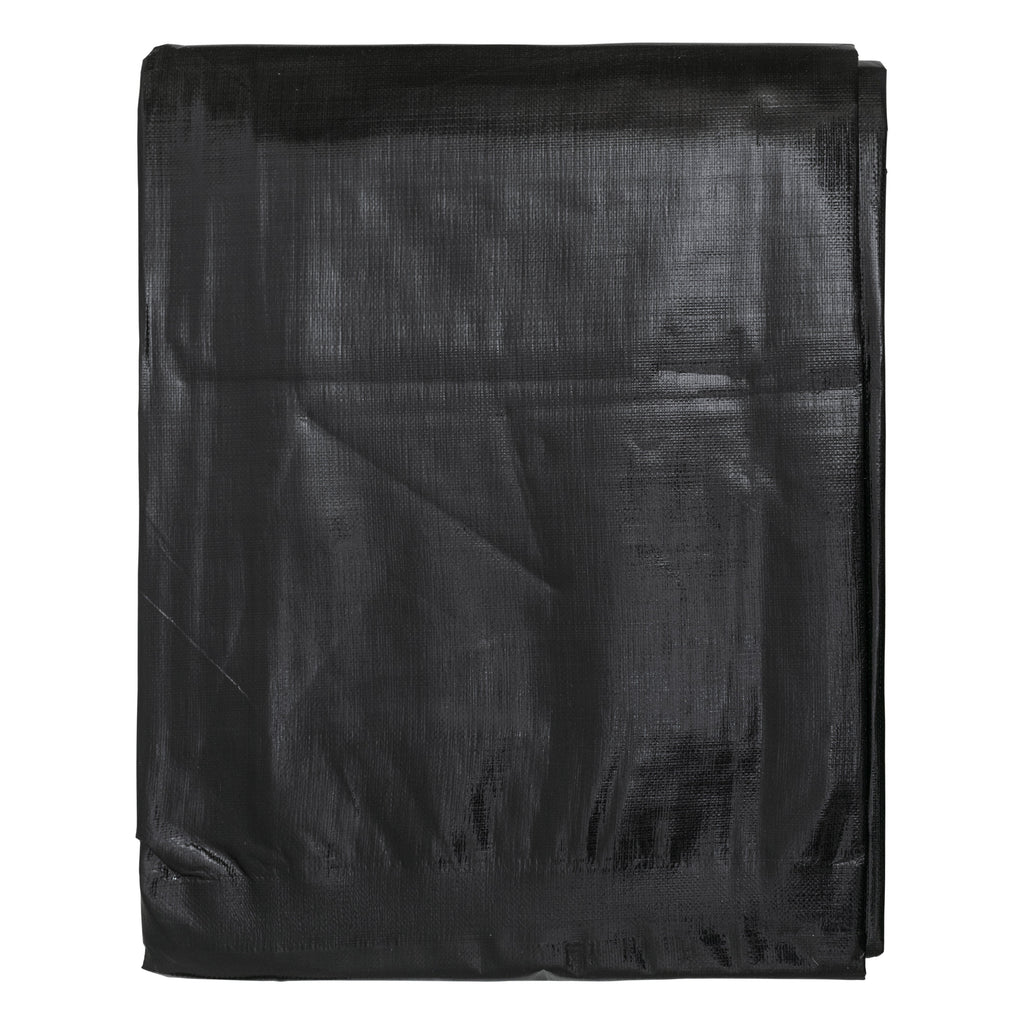 L-Grade Black Silver Tarpaulin 4m x 5m Garden Outdoor Sheeting Sheet Groundsheet Waterproof Tie-Down Cover_6