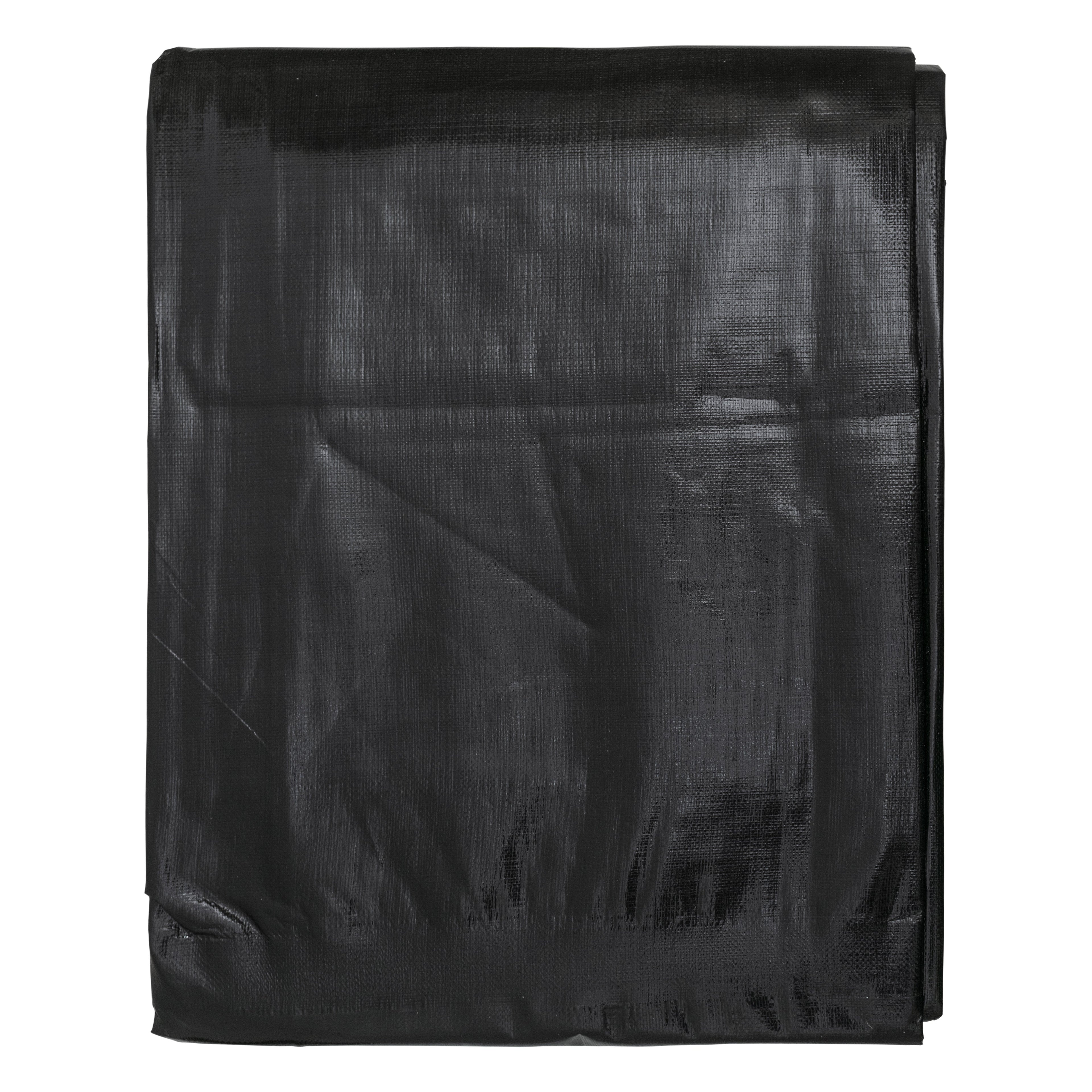 L-Grade Black Silver Tarpaulin 4m x 5m Garden Outdoor Sheeting Sheet Groundsheet Waterproof Tie-Down Cover_6