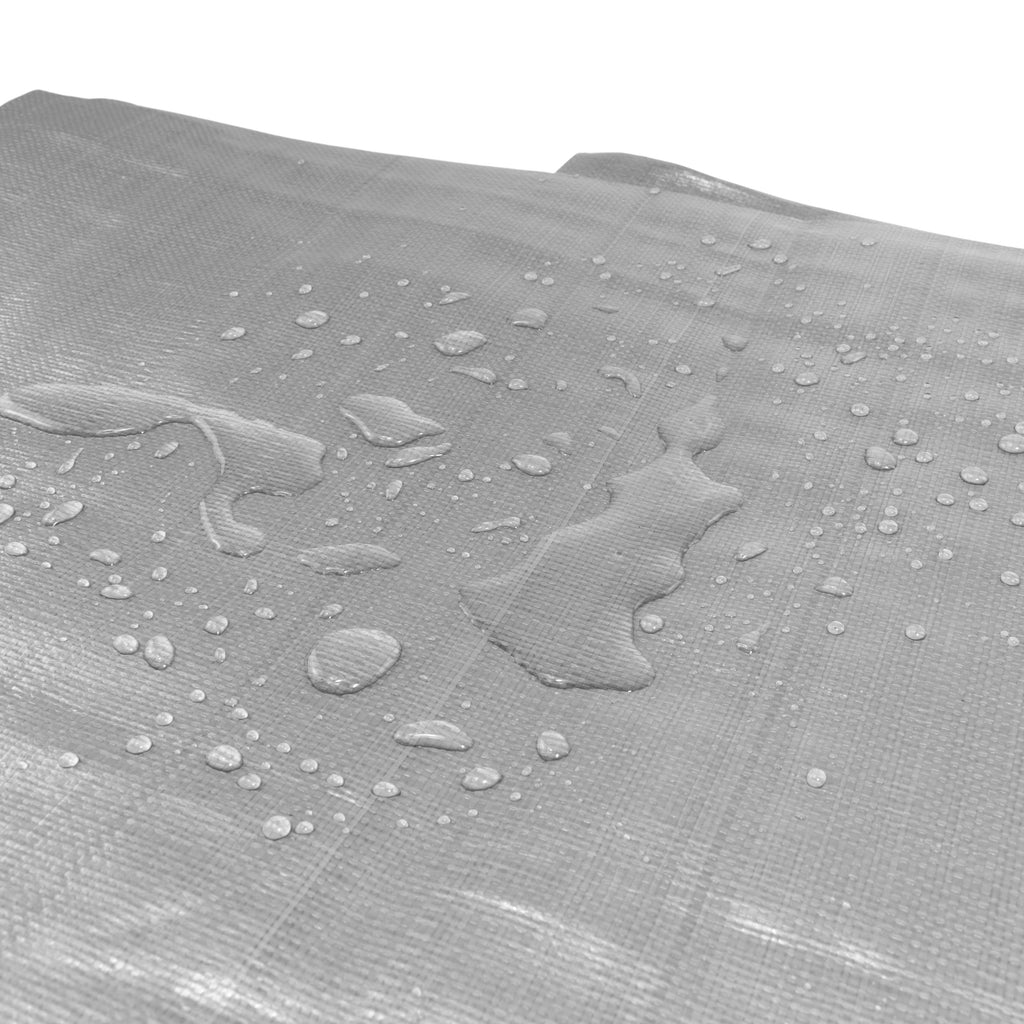 XL-Grade Silver Black Tarpaulin 3m x 4m Thick High Protection Heavy Duty Outdoor Cover Secure Protection Waterproof Sheeting_5
