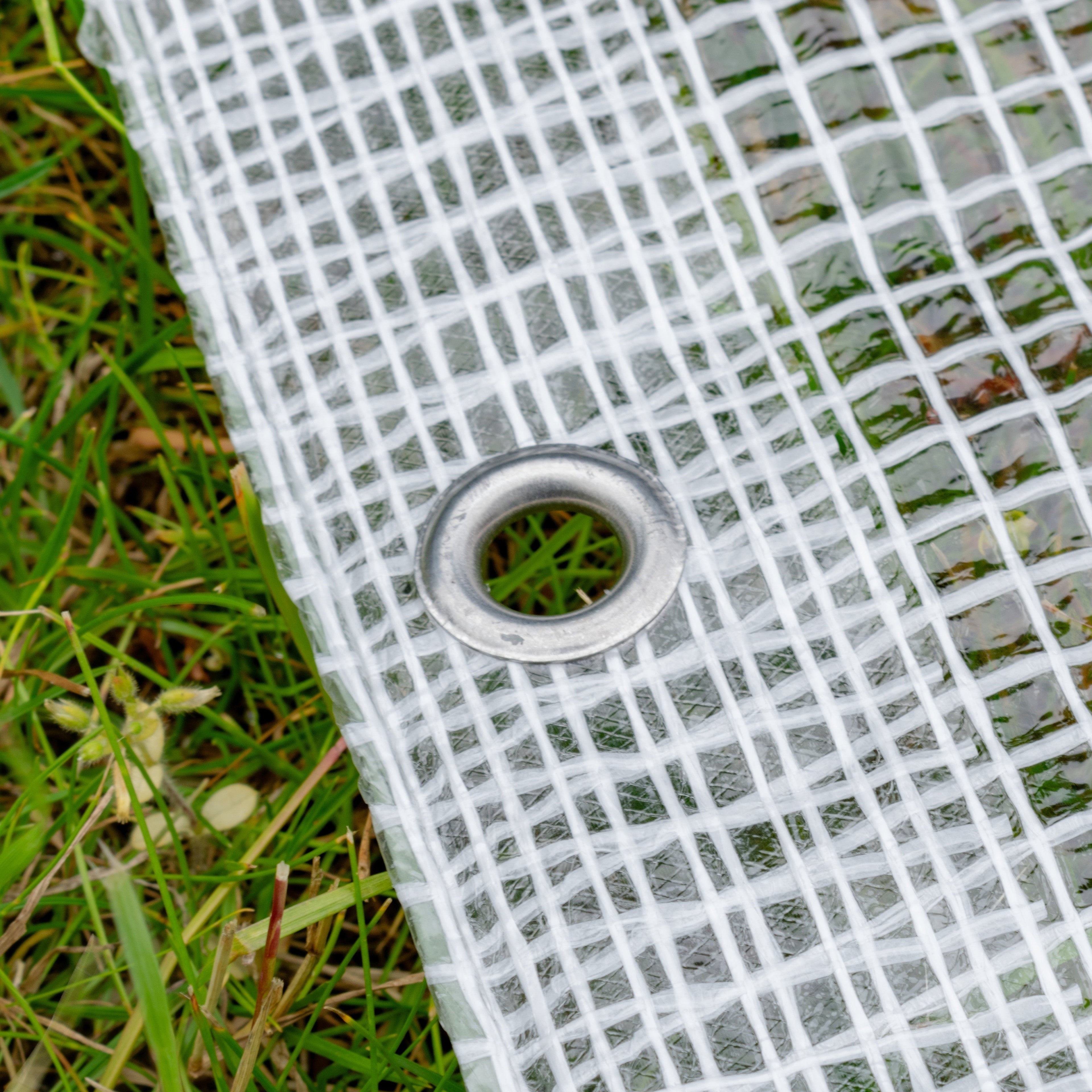 XL-Grade Clear Tarpaulin 3m x 4m Waterproof Outdoor See-Through Reinforced Transparent Sheet Cover Protective Sheeting Visbility Tie-Down Tarp_5