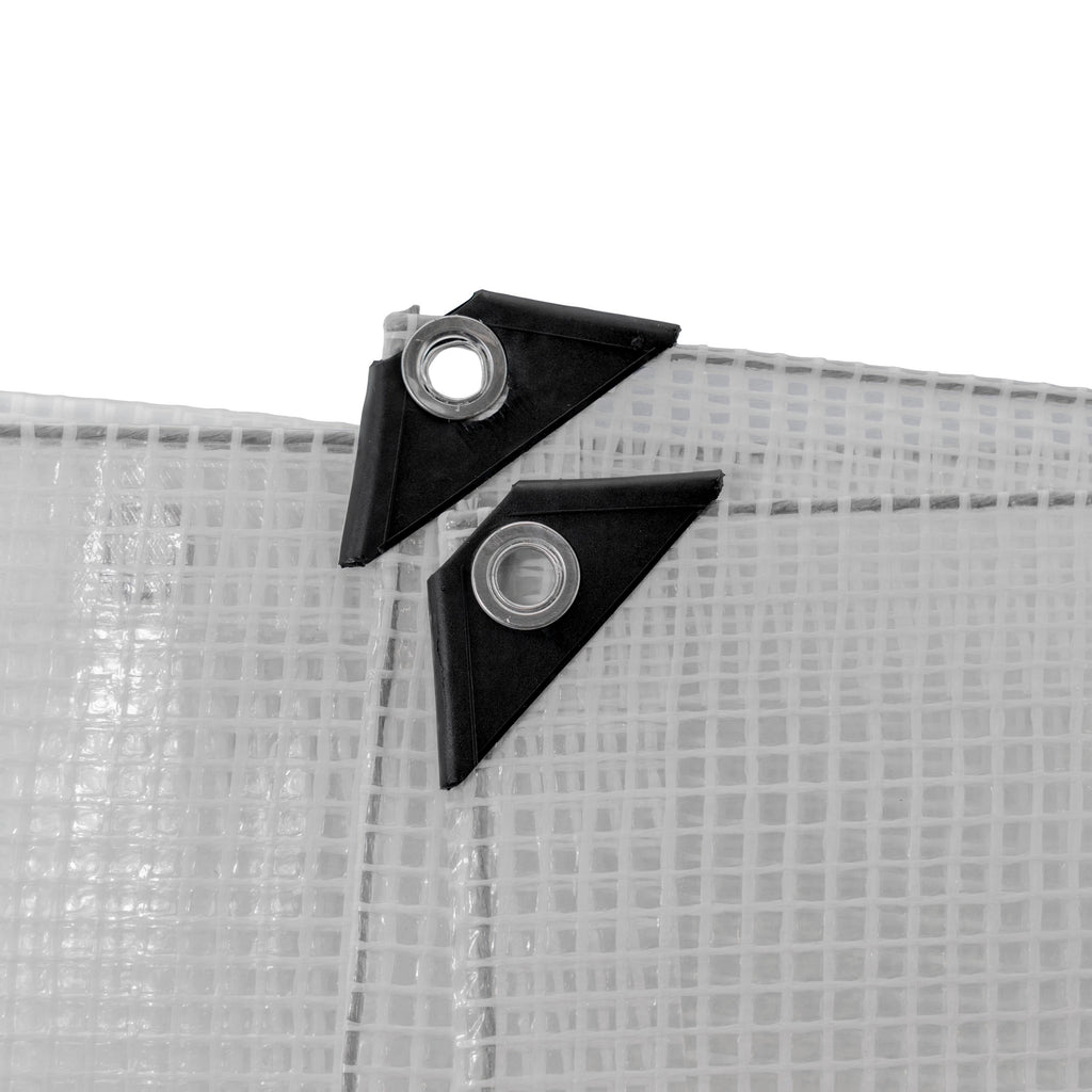 XL-Grade Clear Tarpaulin 0.65m x 0.65m Waterproof Outdoor See-Through Reinforced Transparent Sheet Cover Protective Sheeting Visbility Tie-Down Tarp_9