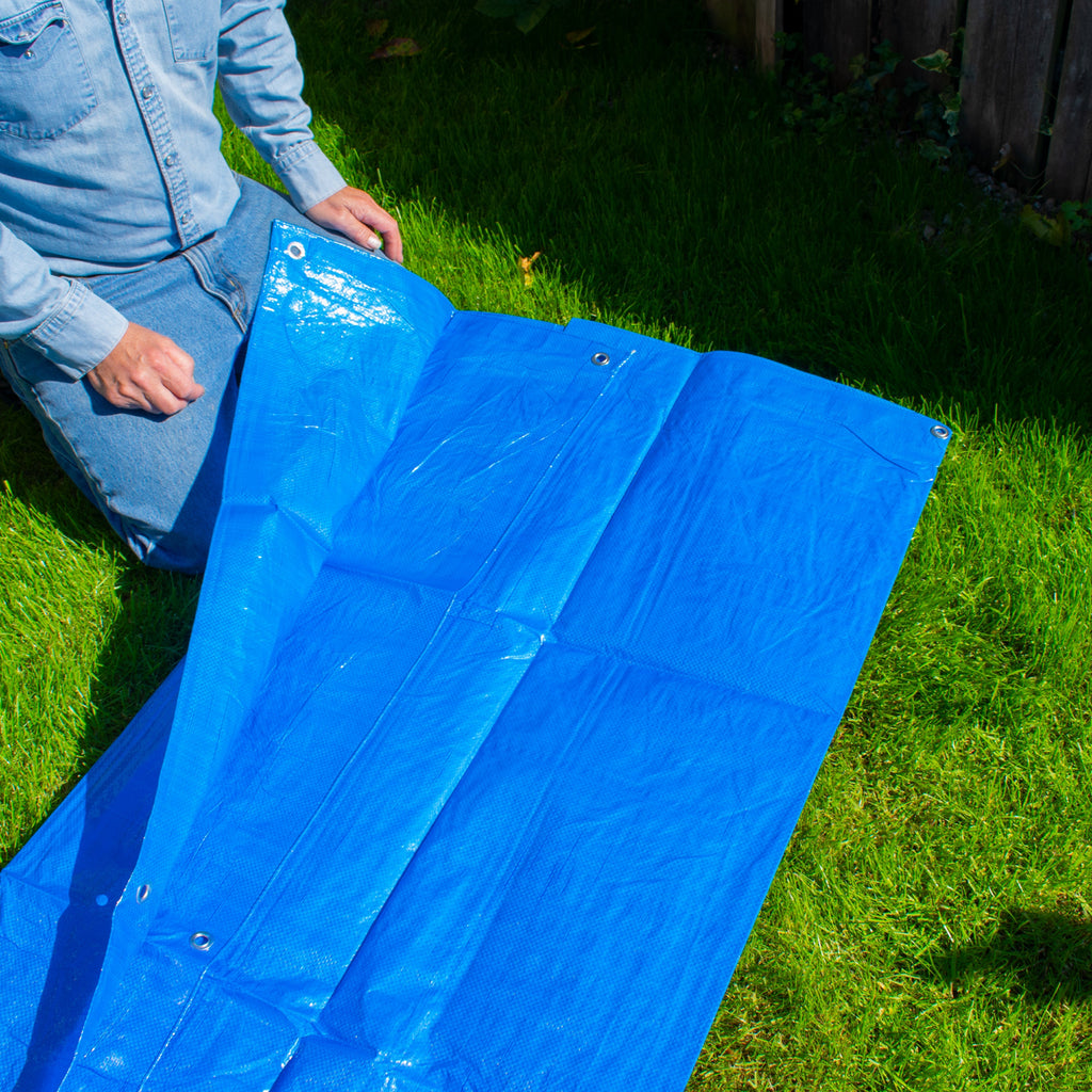 S-Grade Blue Tarpaulin 1.5m x 4m Tarp Cover Groundsheet Durable Waterproof Sheet (2)