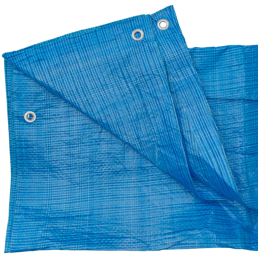 S-Grade Blue Tarpaulin 3m x 5m Tarp Cover Groundsheet Durable Waterproof Sheet (12)