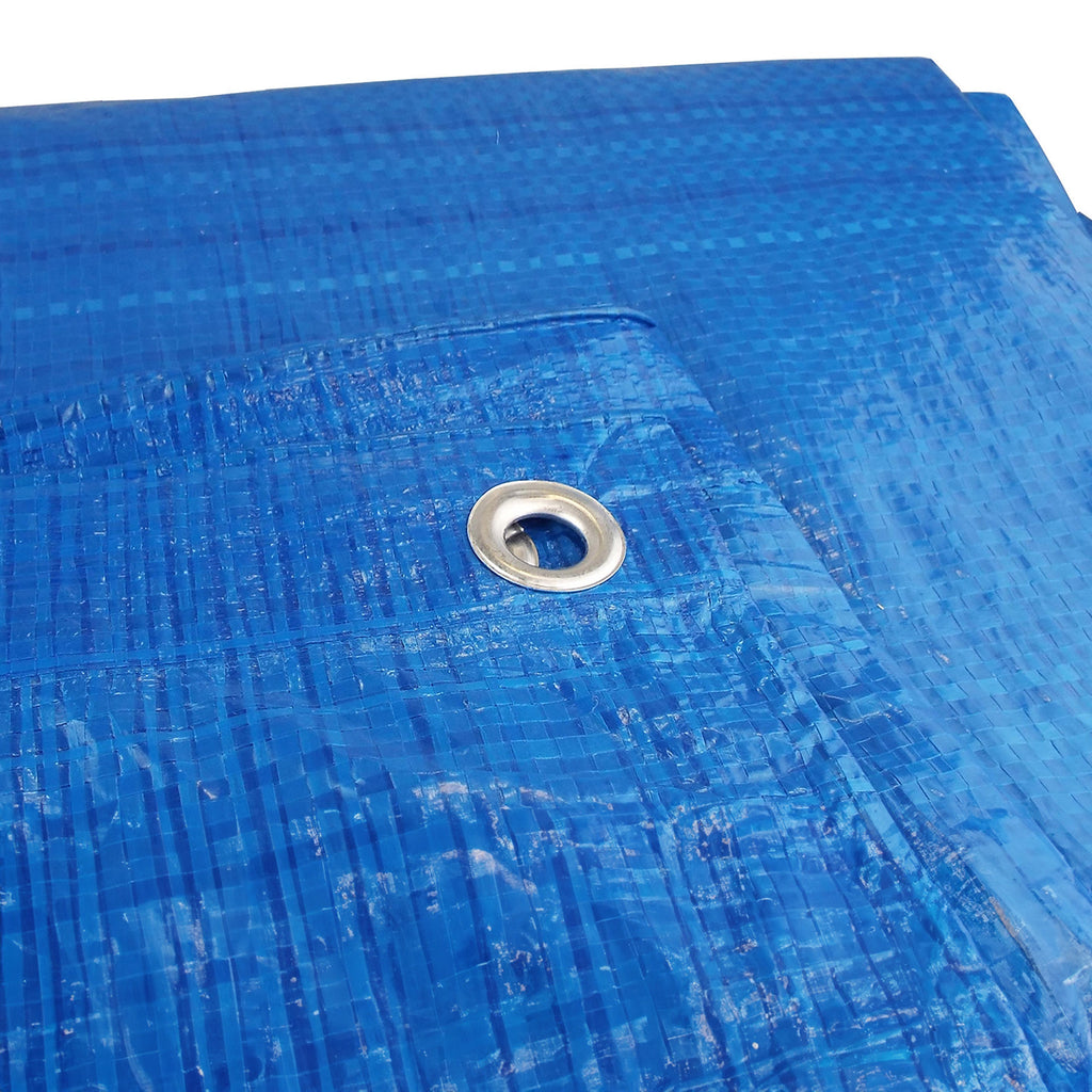 S-Grade Blue Tarpaulin 3m x 5m Tarp Cover Groundsheet Durable Waterproof Sheet (6)