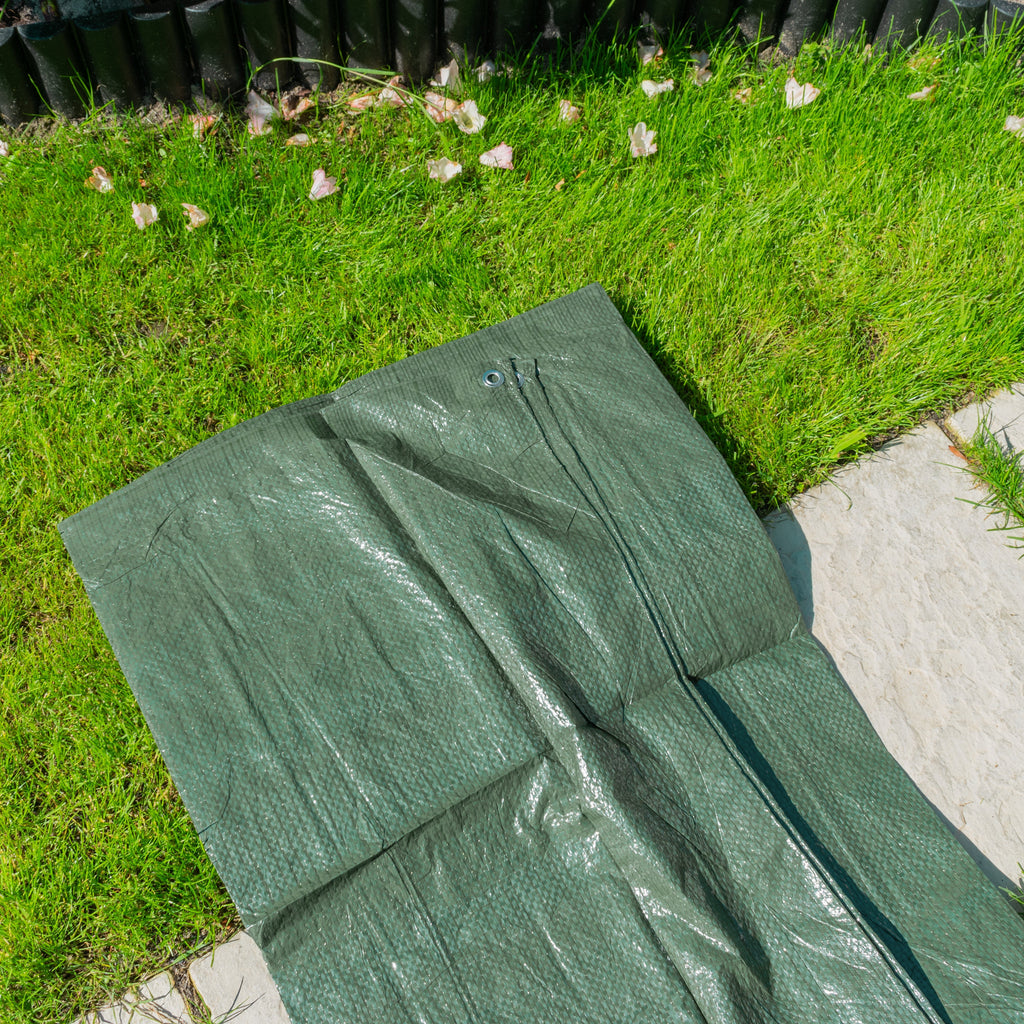 S-Grade Green Tarpaulin 3m x 4m Tarp Outdoor Cover Waterproof Lightweight Rain Sheet_3