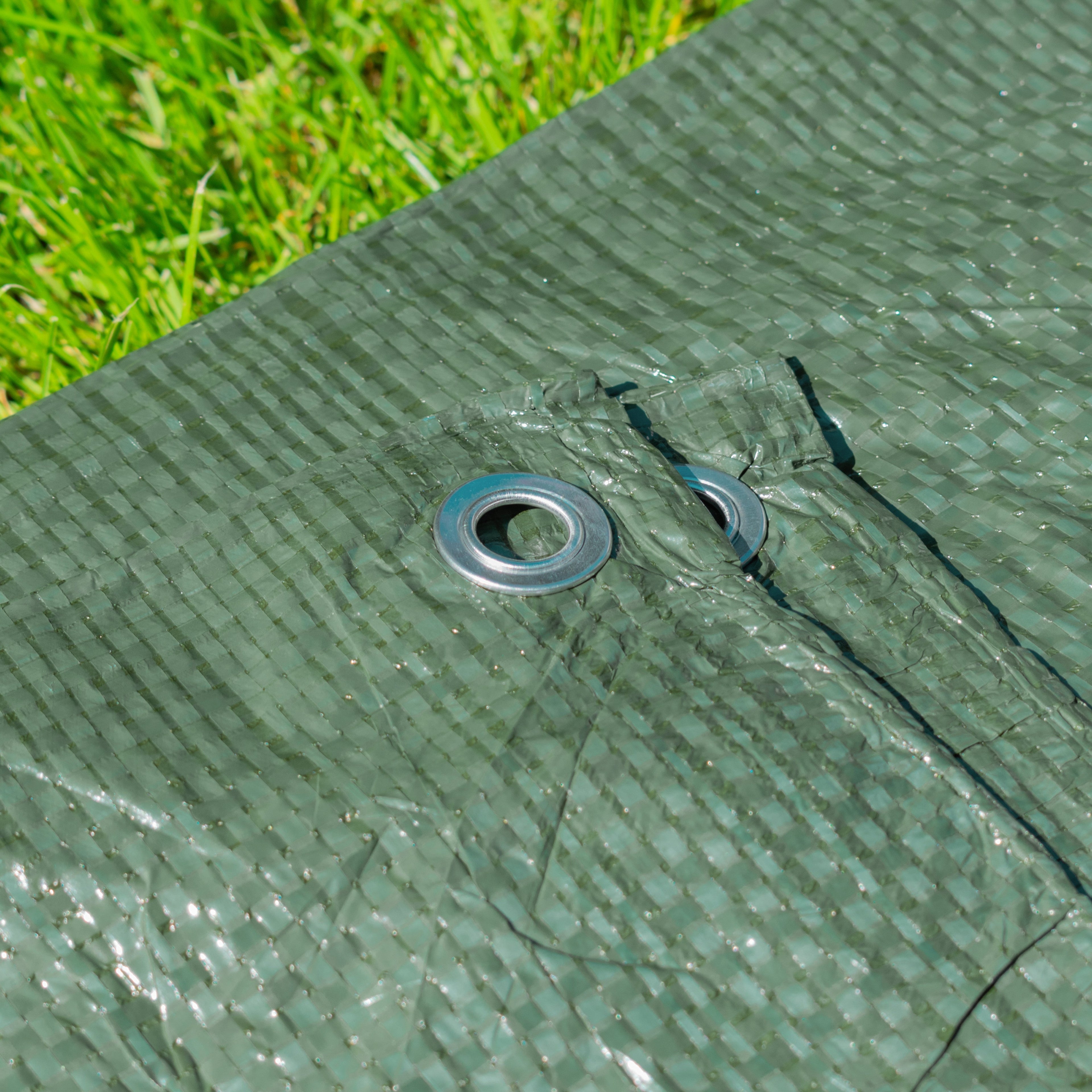 S-Grade Green Tarpaulin 1m x 1m Tarp Lightweight Waterproof Cover Groundsheet Raincover_13