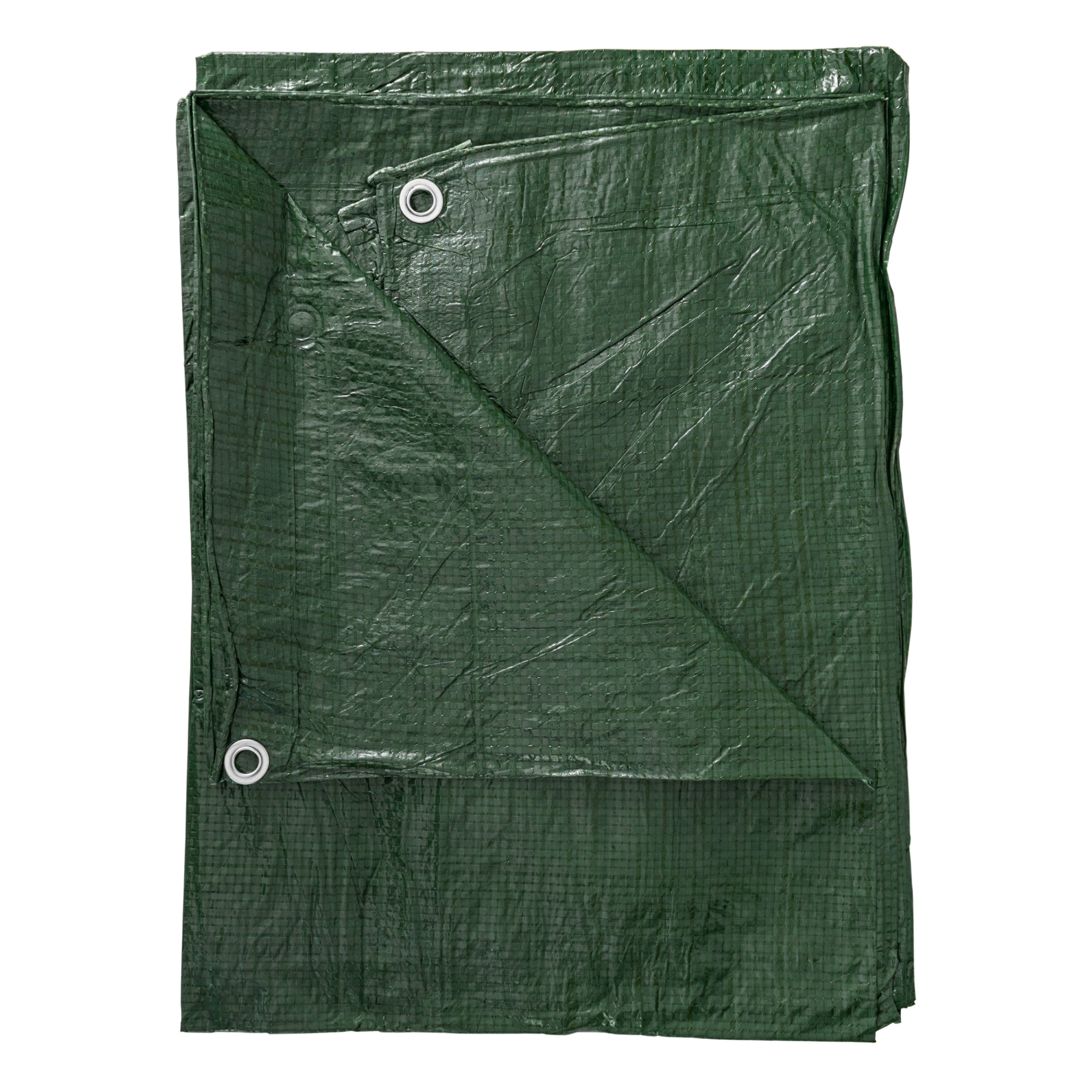 S-Grade Green Tarpaulin 1m x 1m Tarp Lightweight Waterproof Cover Groundsheet Raincover_3