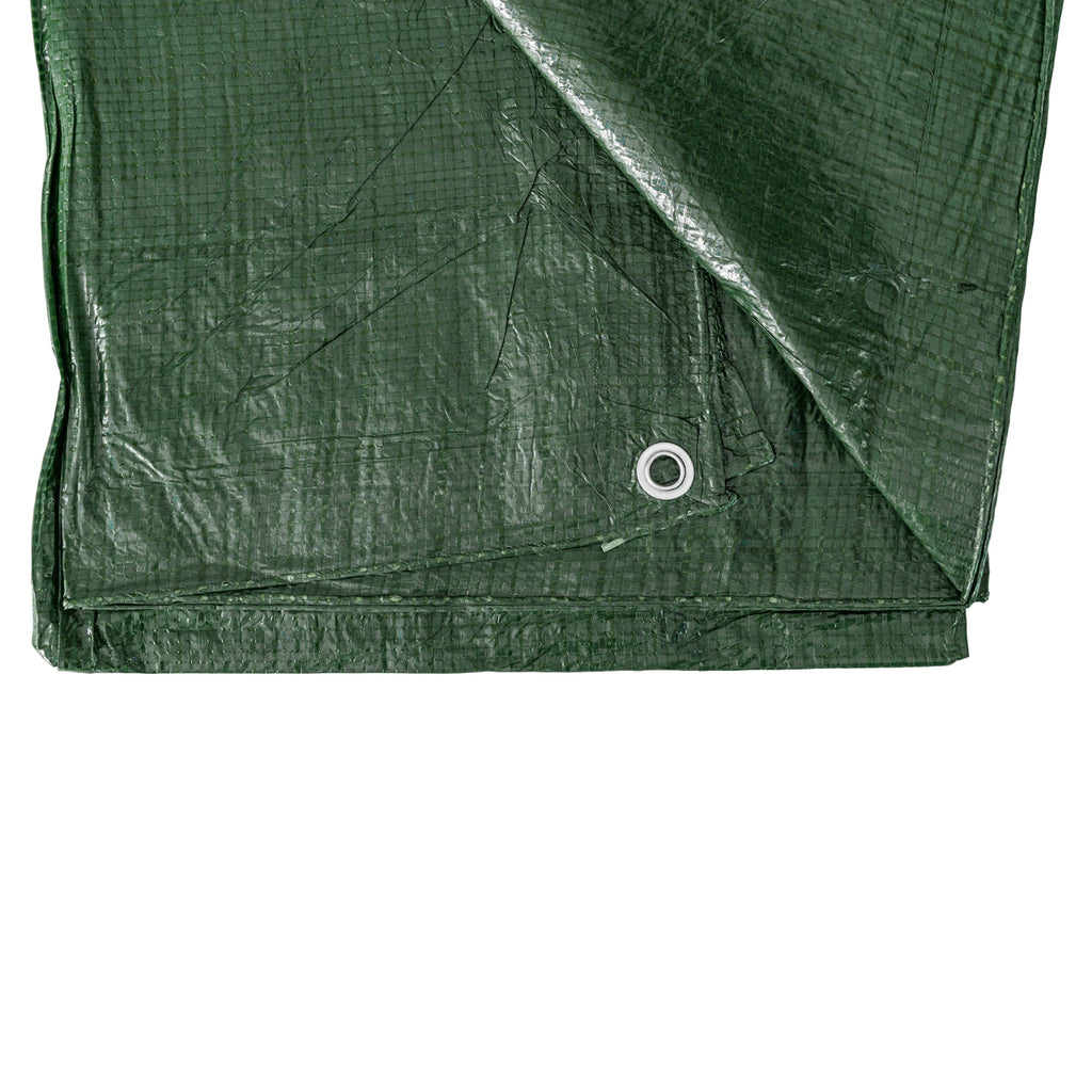 S-Grade Green Tarpaulin 1m x 1m Tarp Lightweight Waterproof Cover Groundsheet Raincover_7