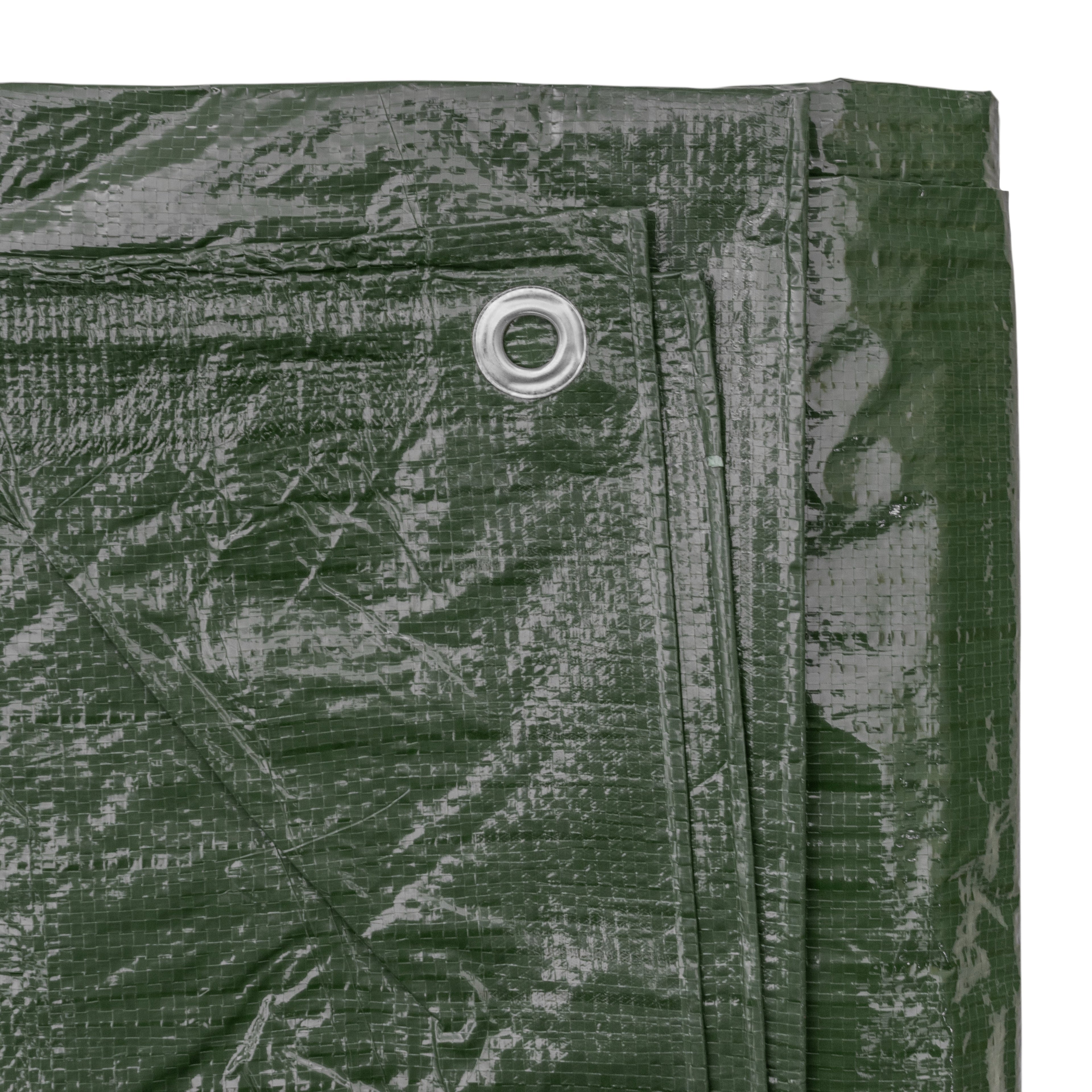 M-Grade Green Tarpaulin 5m x 8m Outdoor Cover Sheet Waterproof Protect from Weather Tarp_7